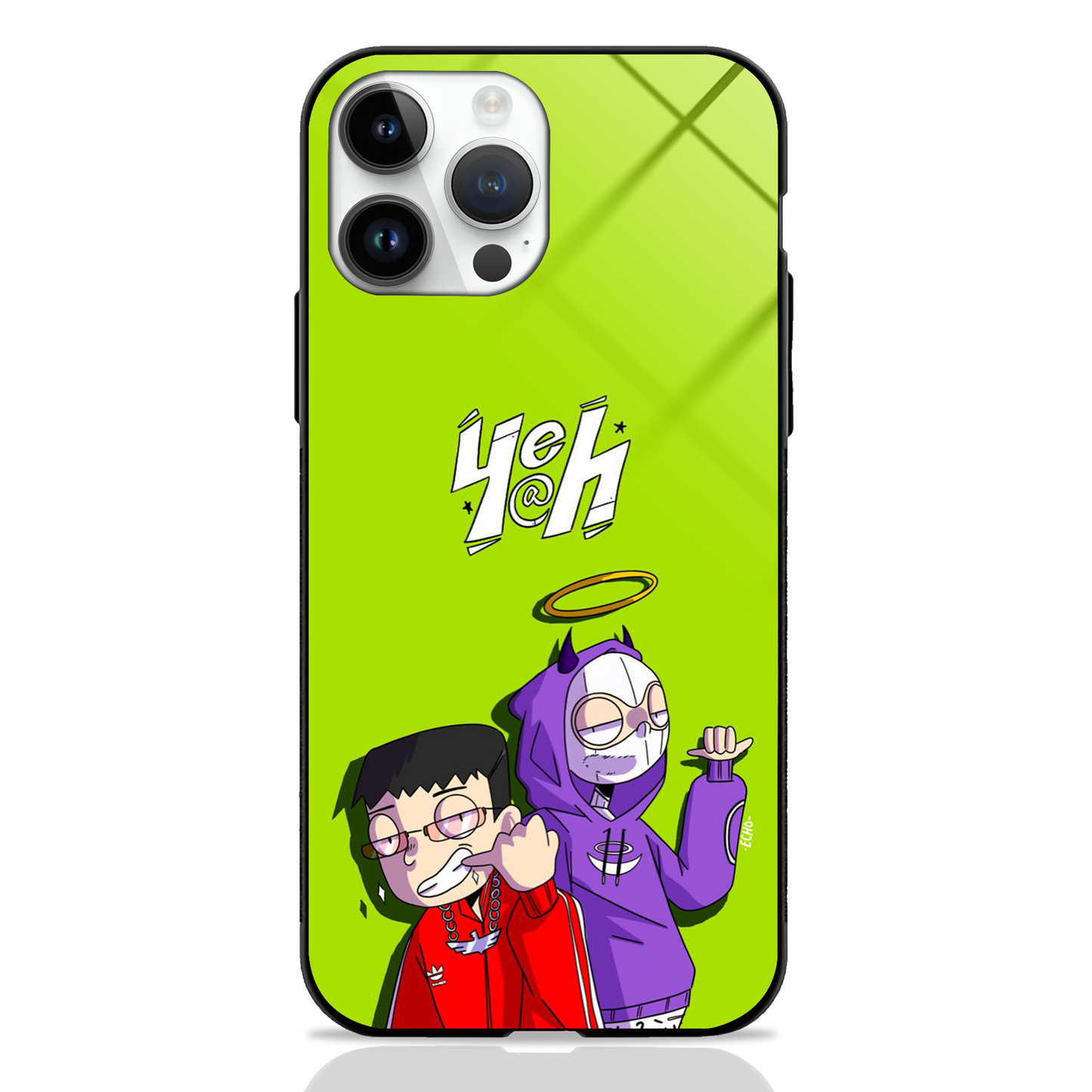 Thasup Dynamic Duo Toon Art Glass Case - - MW Stuffs -