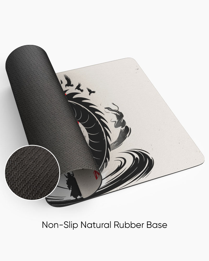 The Dragon and Samurai Desk Mat