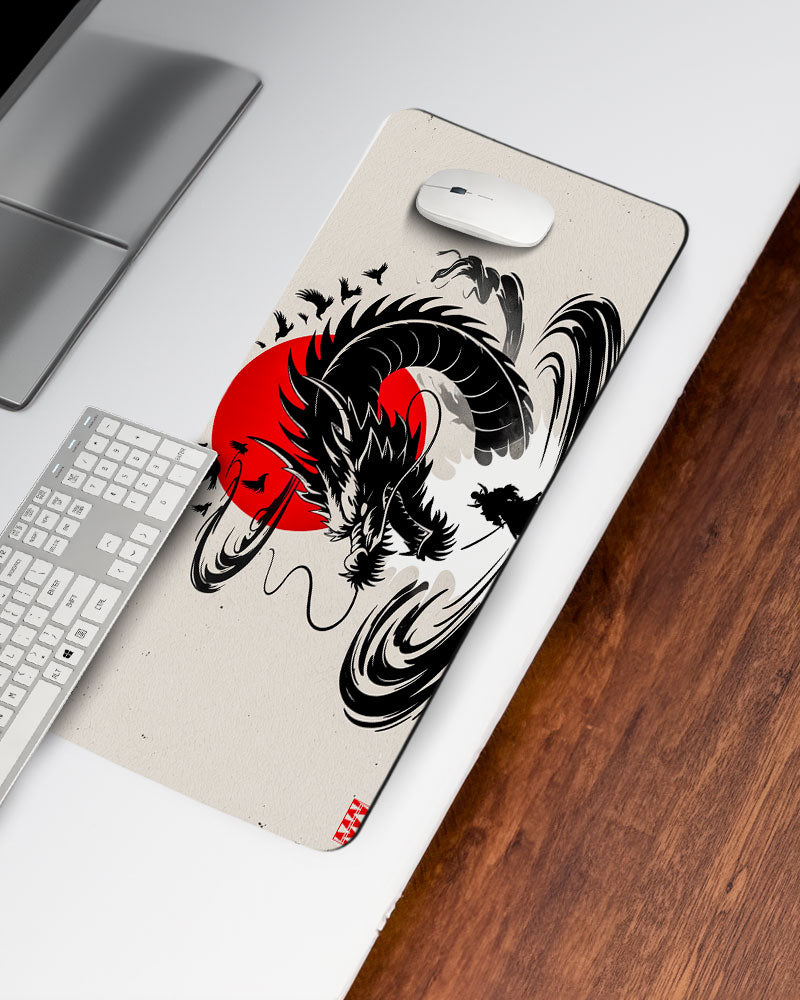 The Dragon and Samurai Desk Mat