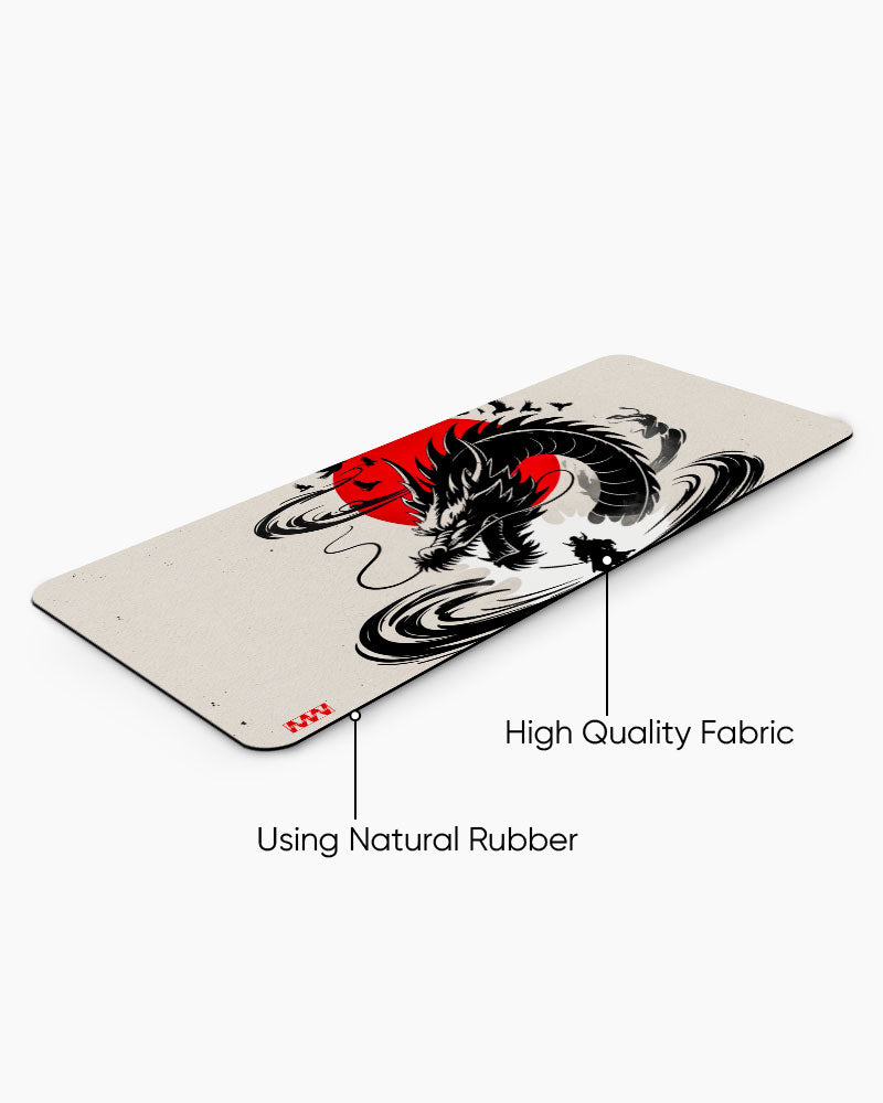 The Dragon and Samurai Desk Mat
