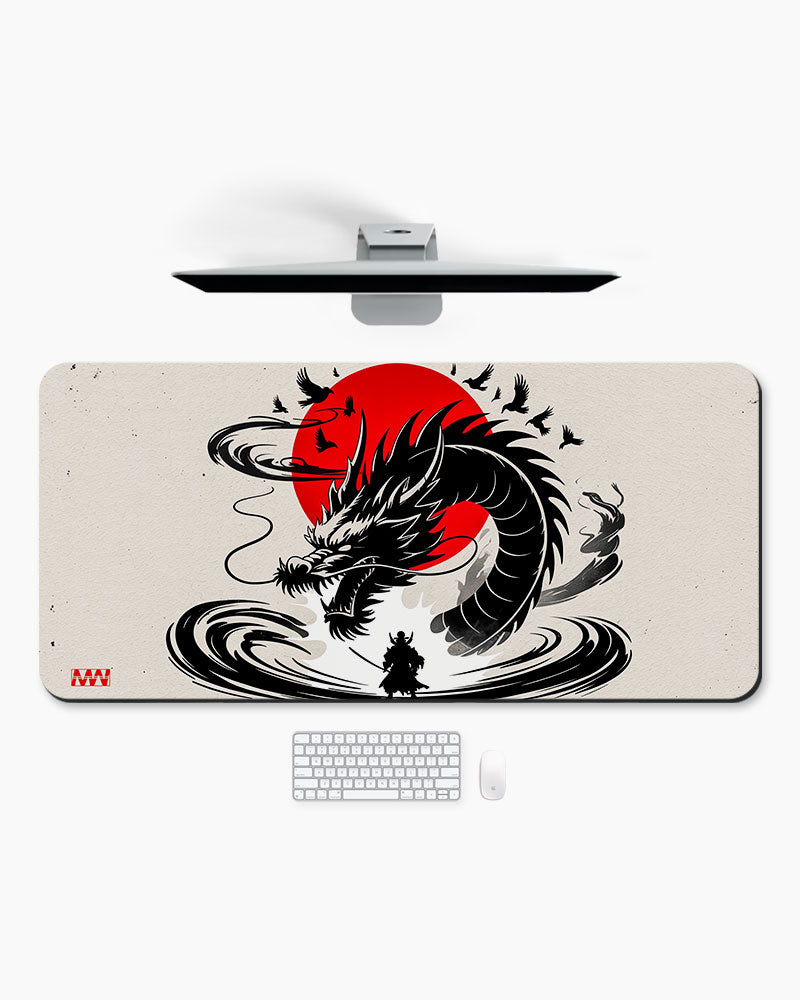 The Dragon and Samurai Desk Mat