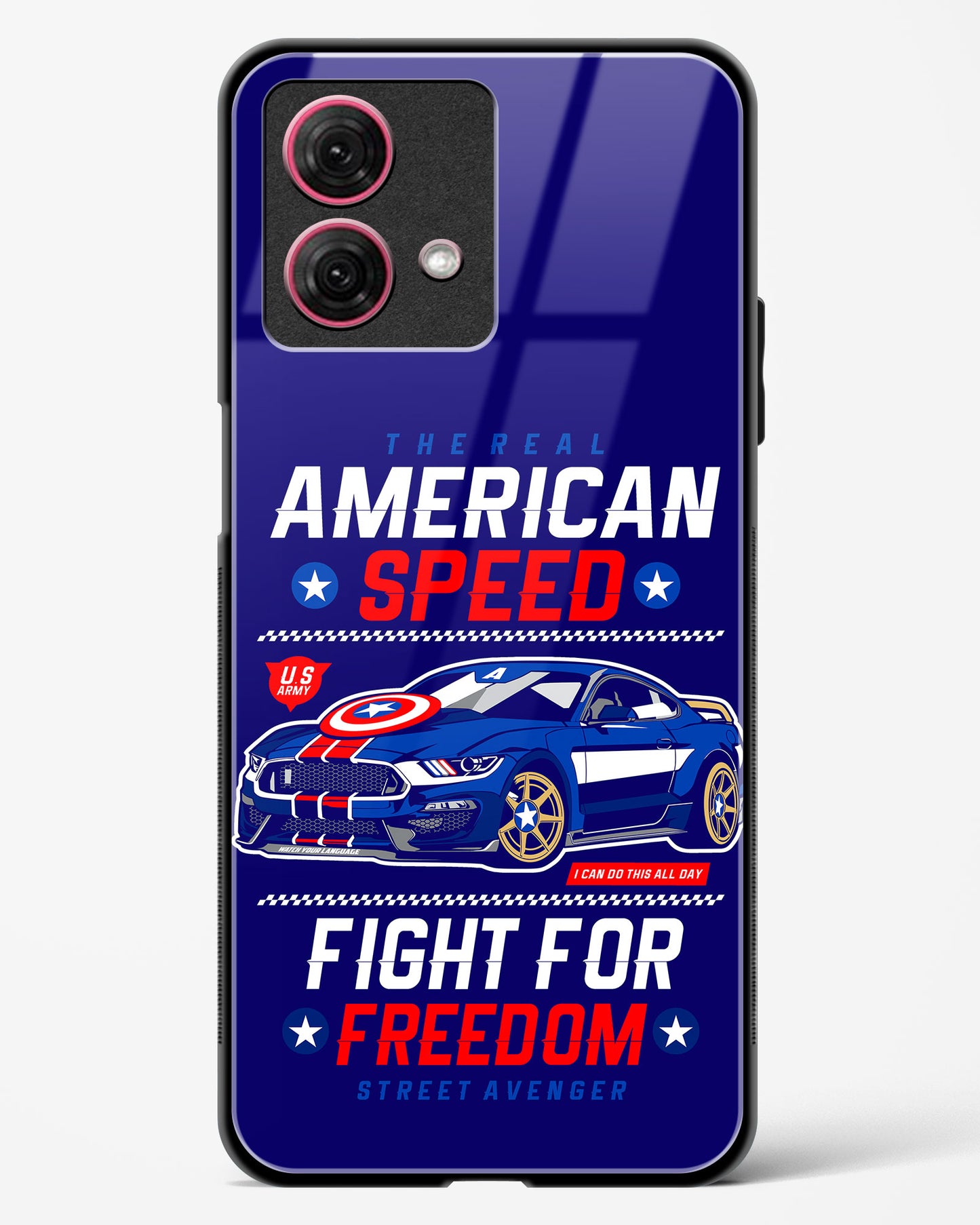 The Real American Speed Glass Phone Case-Moto G84 5G