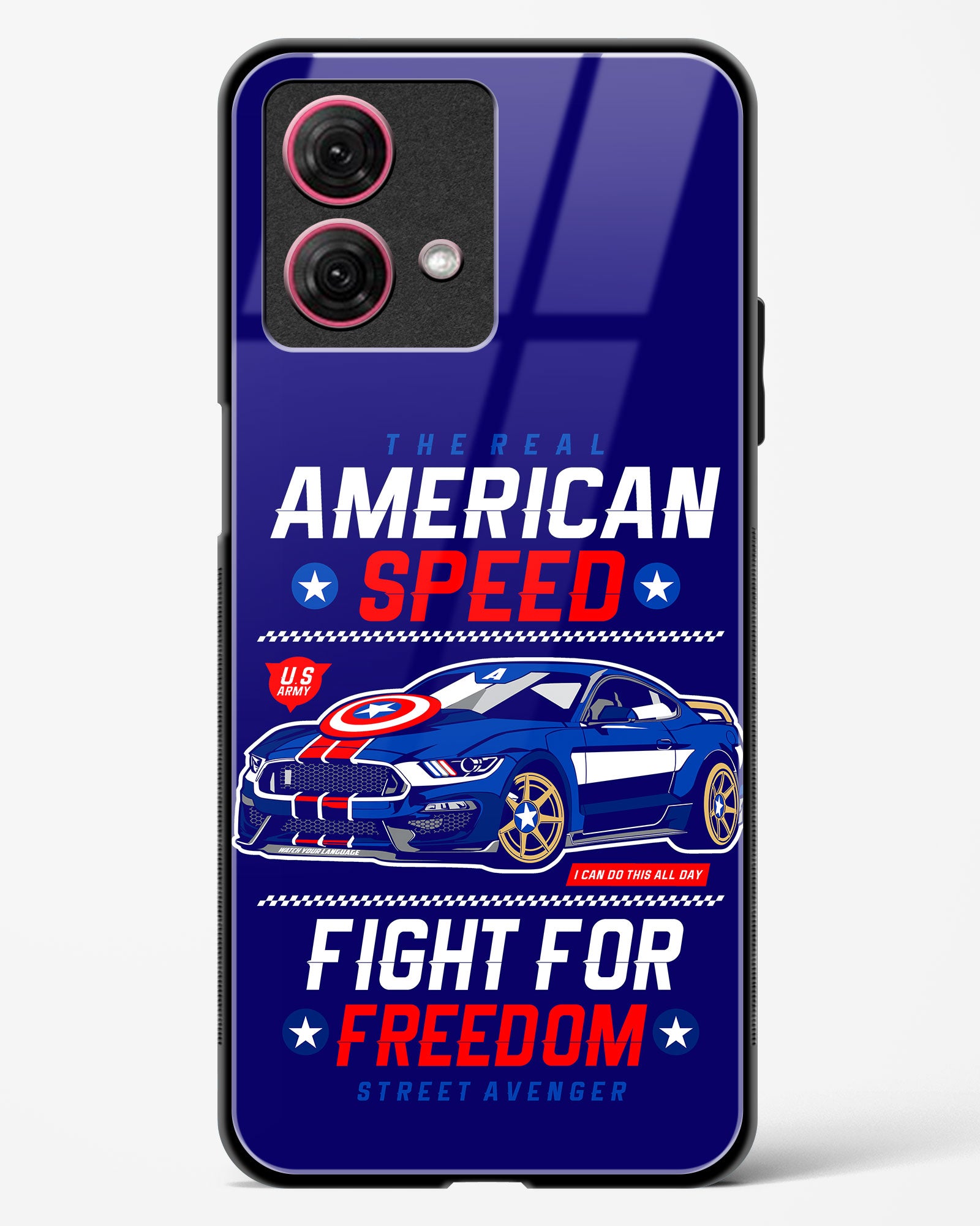 The Real American Speed Glass Phone Case-Moto G84 5G