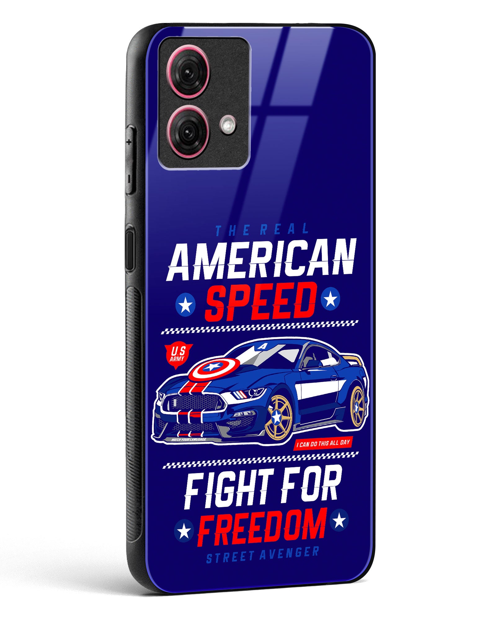 The Real American Speed Glass Phone Case-Moto G84 5G
