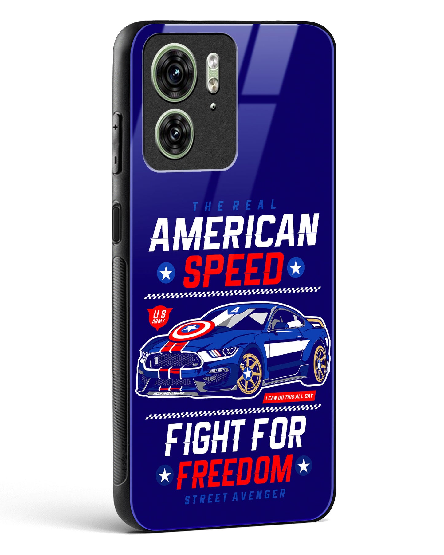 The Real American Speed Glass Phone Case-Motorola Edge 40