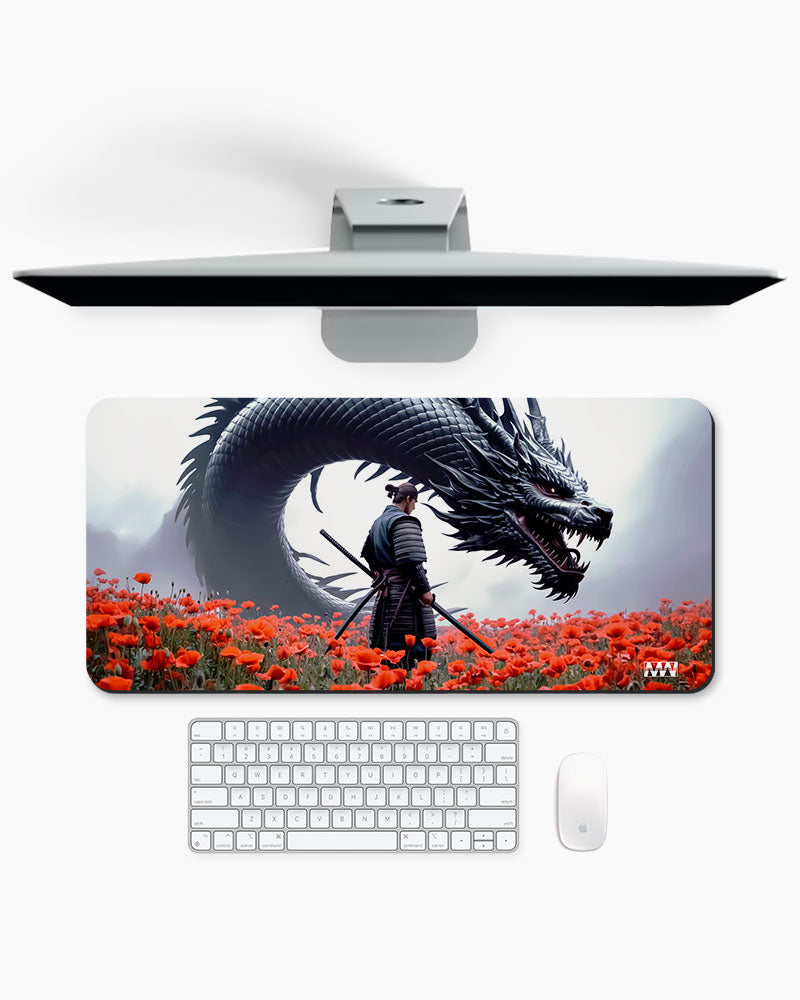 The Samurai and the Crimson Dragon Deskmat