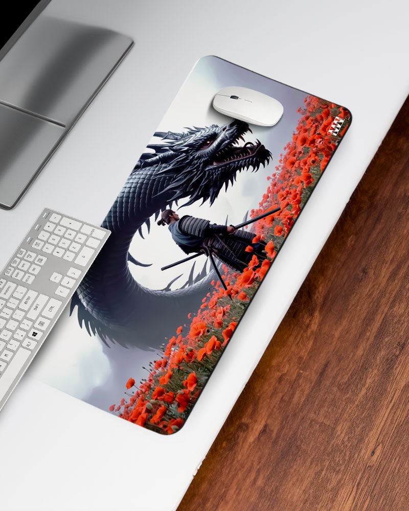 The Samurai and the Crimson Dragon Deskmat