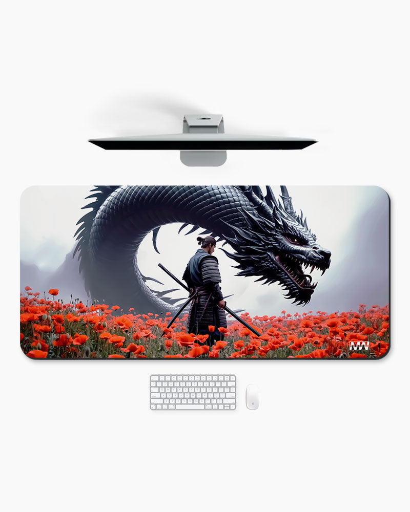 The Samurai and the Crimson Dragon Deskmat