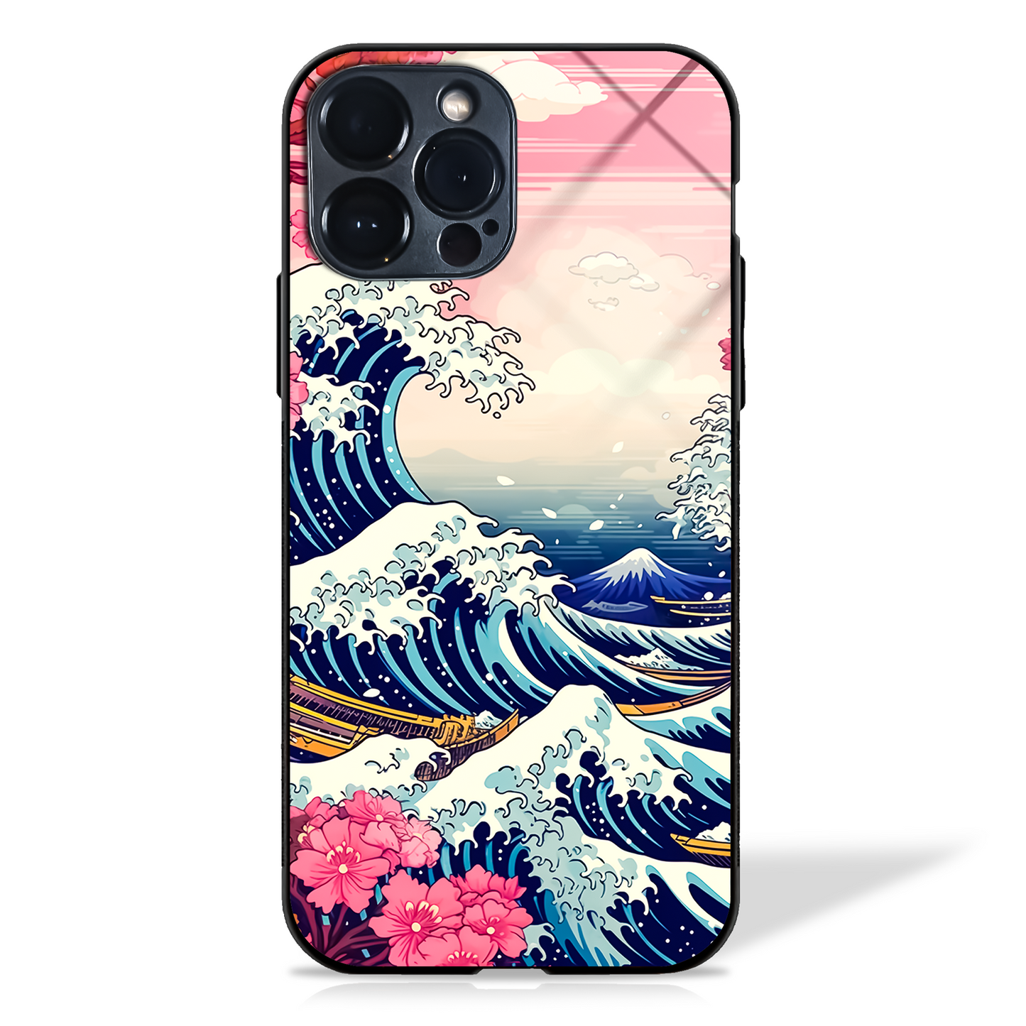 The Great Wave off Kanagawa-Inspired Glass Case Edition - - MW Stuffs -