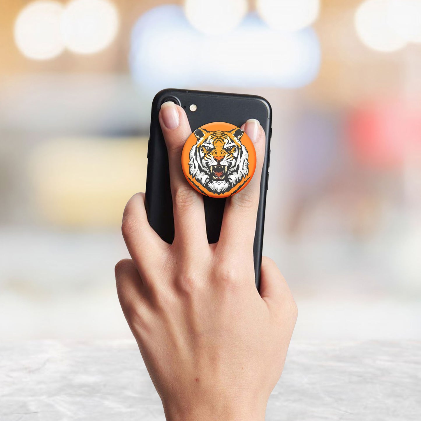 Tiger Art Flat Pop Holder