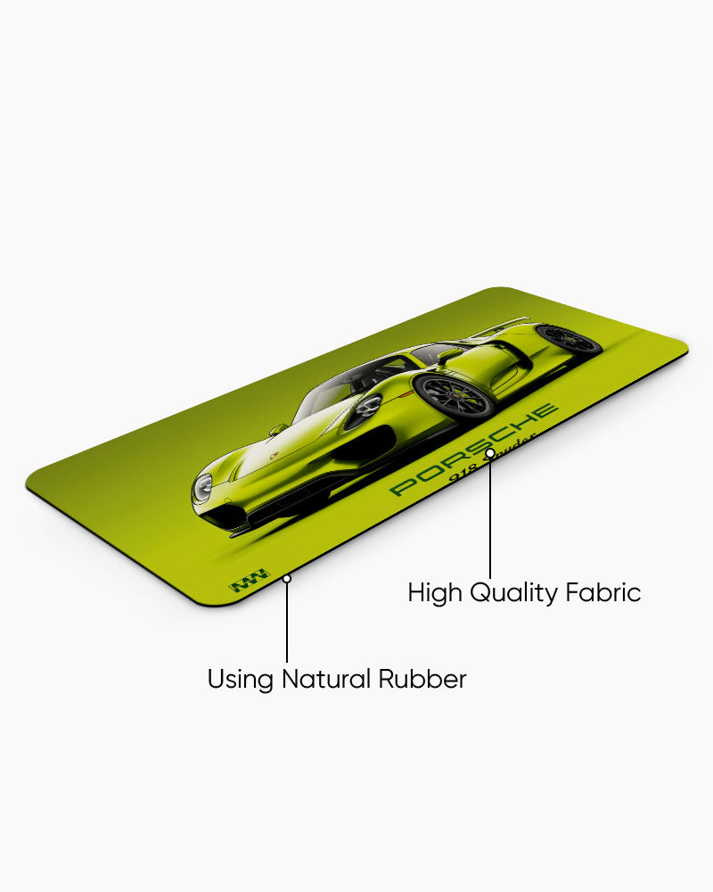 Track Titan Porsche 918 in Hypergreen Deskmat