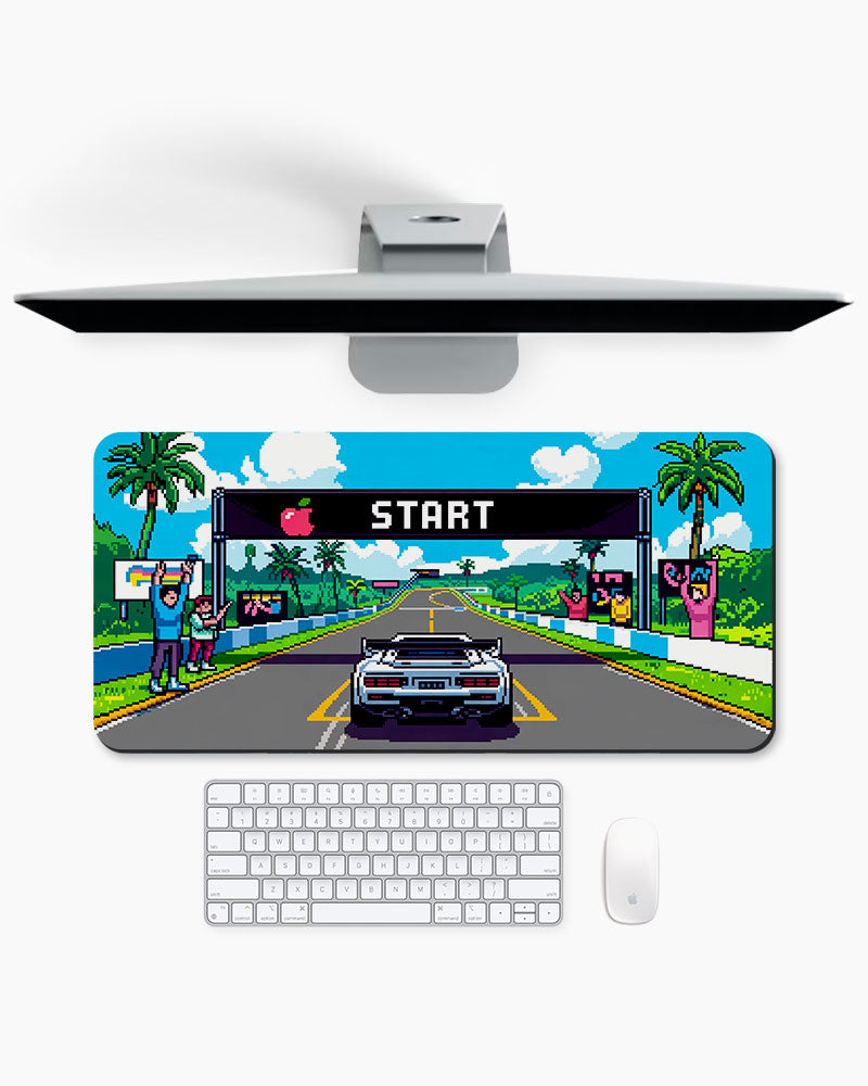 Turbo Start Retro Racing Desk Mat