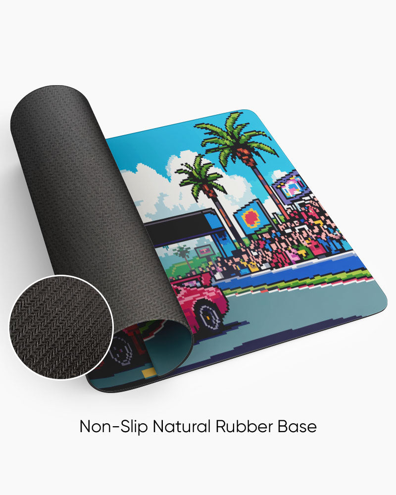 Turbo Twilight Pixel Drift Desk Mat