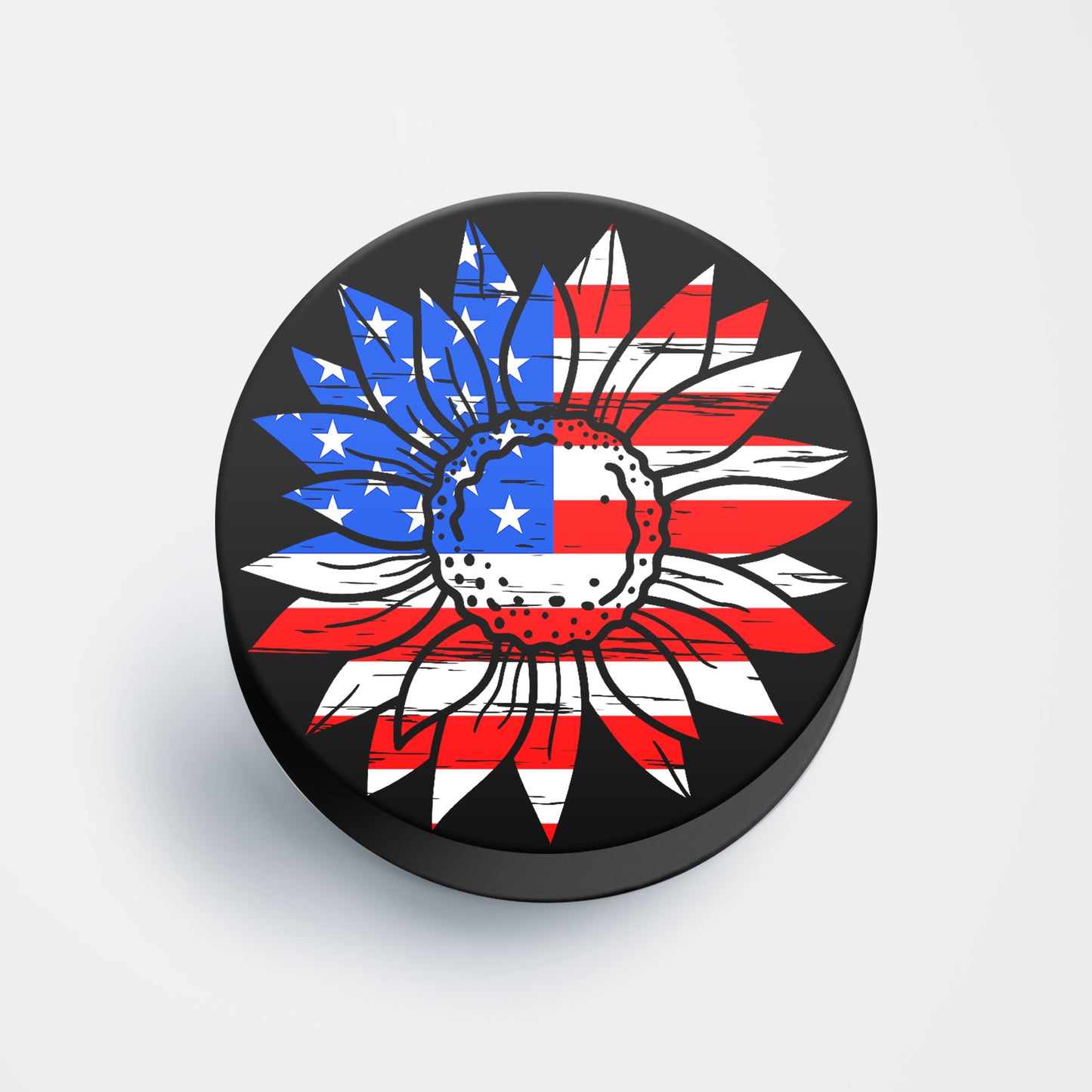 US Floral Flag Flat Pop Holder