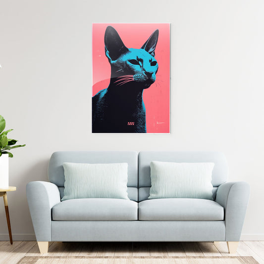 Urban Cat Pop Art Metal-Poster