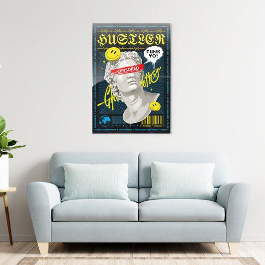 Urban Hustler Aesthetic Metal-Poster