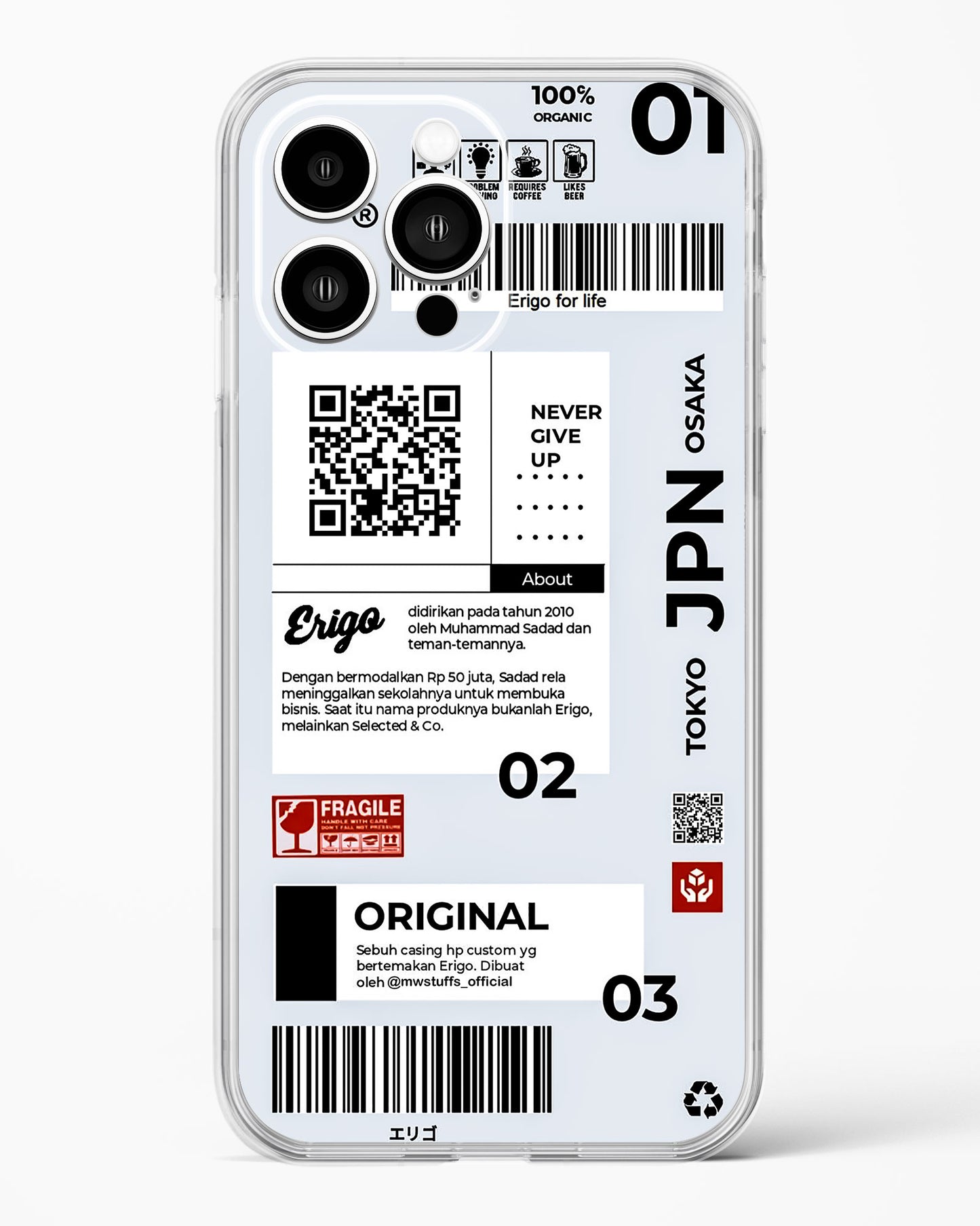 Urban Tags and Labels Clear Silicone Case