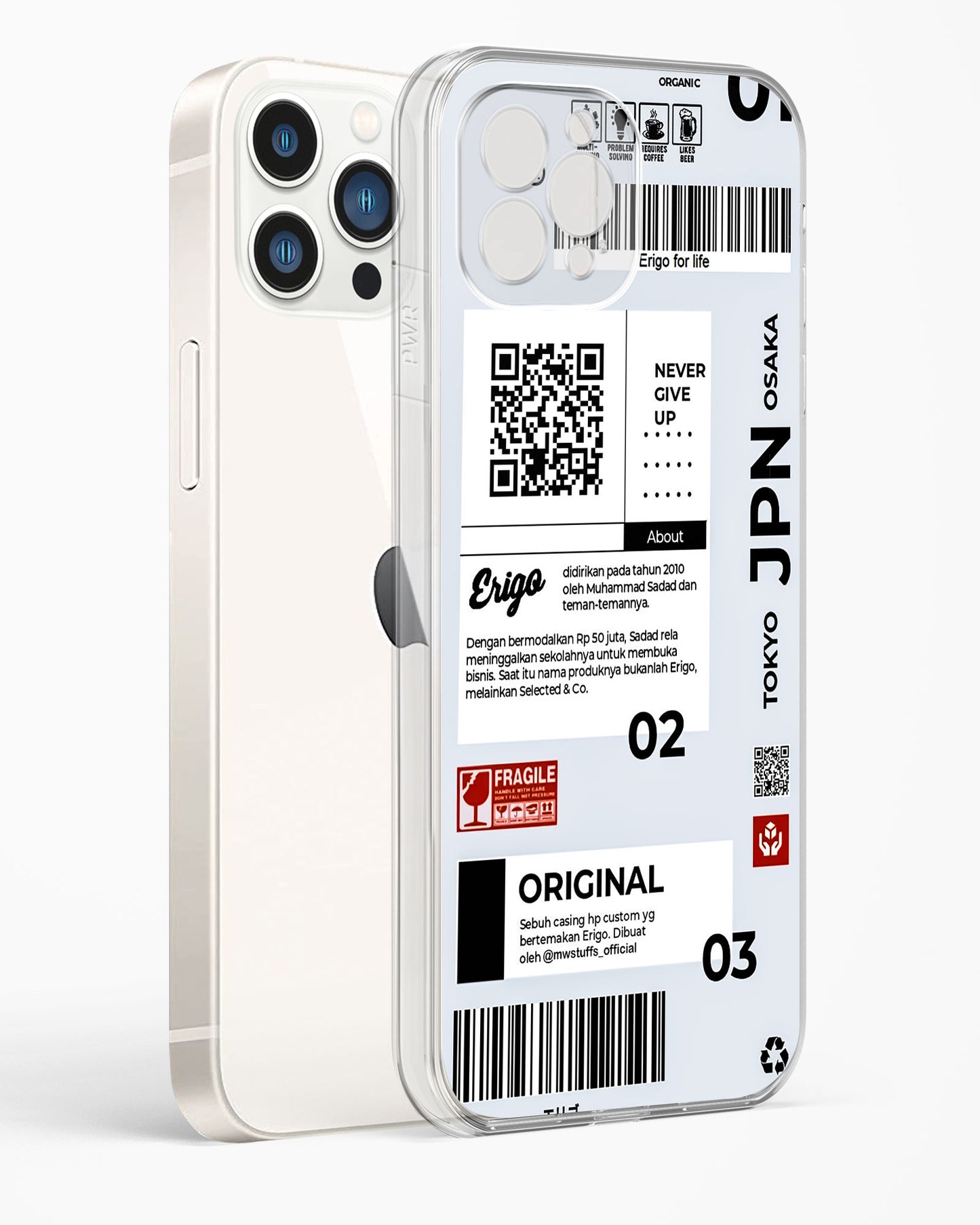 Urban Tags and Labels Clear Silicone Case