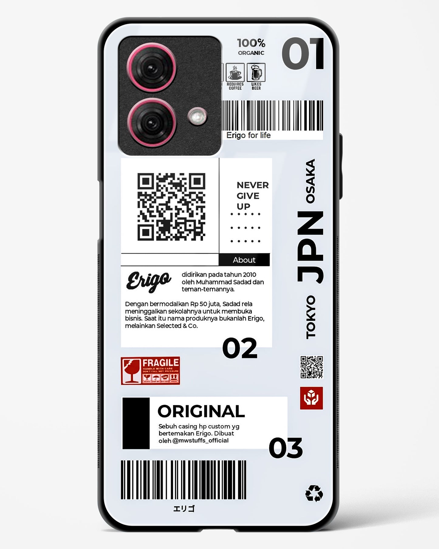 Urban Tags and Labels Glass Phone Case-Moto G84 5G