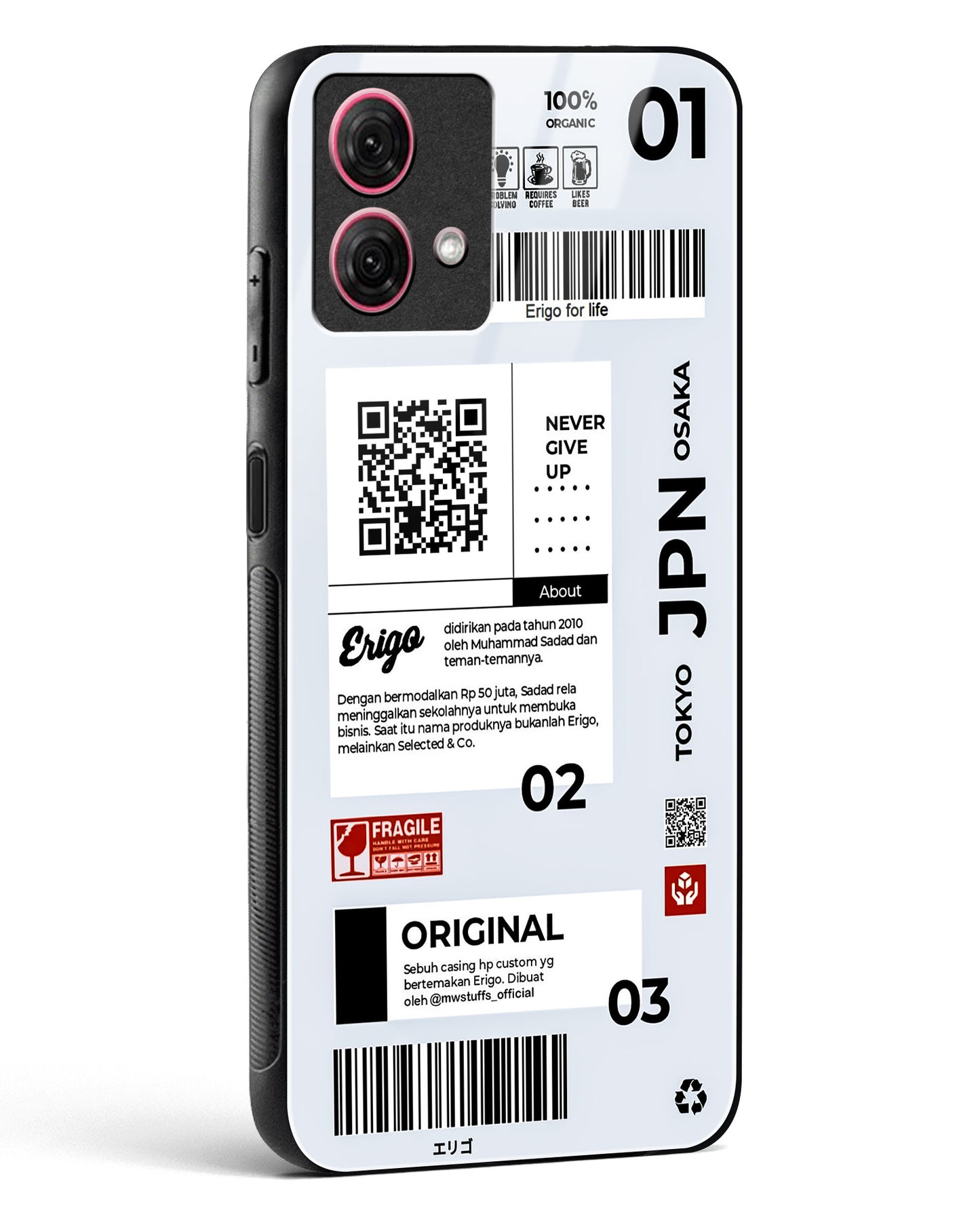 Urban Tags and Labels Glass Phone Case-Moto G84 5G