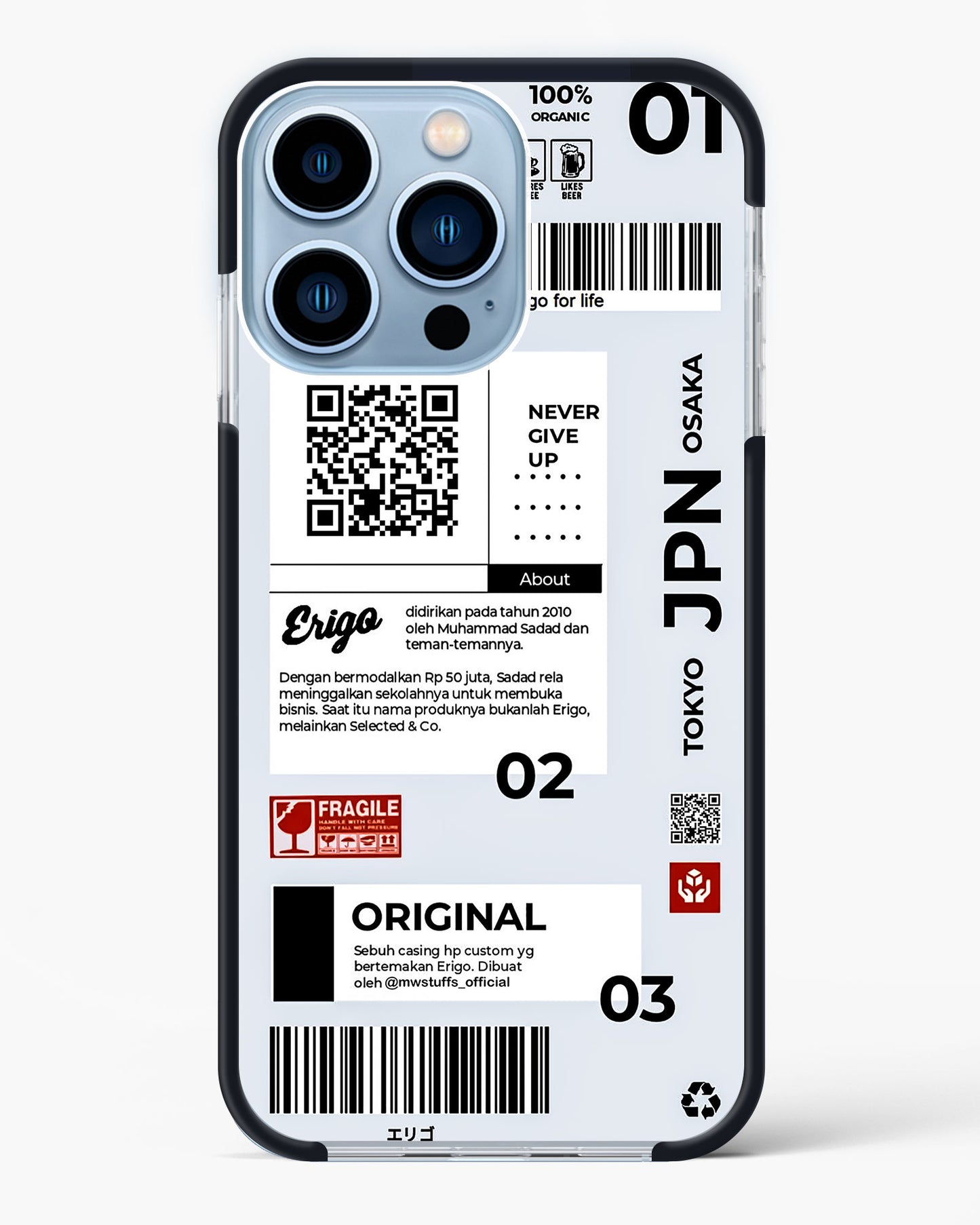 Urban Tags and Labels Impact Drop Protection Case