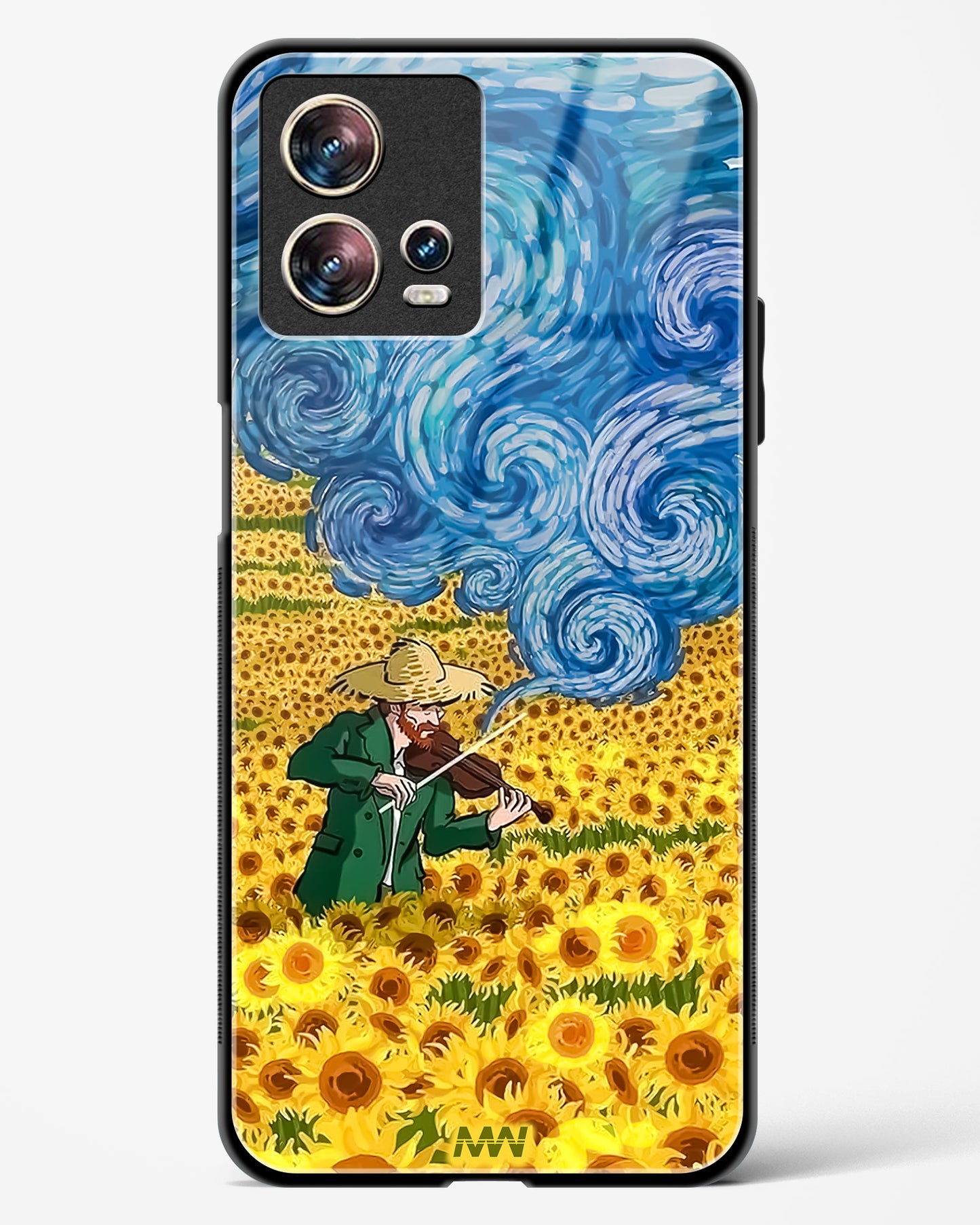 Van Gogh Blossom Art Glass Phone Case-Motorola Edge 30 Fusion
