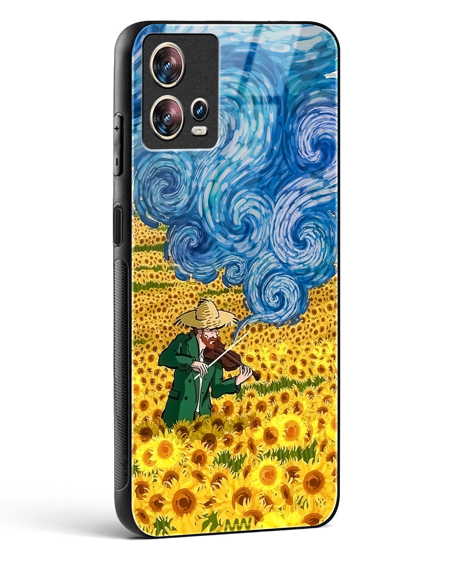 Van Gogh Blossom Art Glass Phone Case-Motorola Edge 30 Fusion