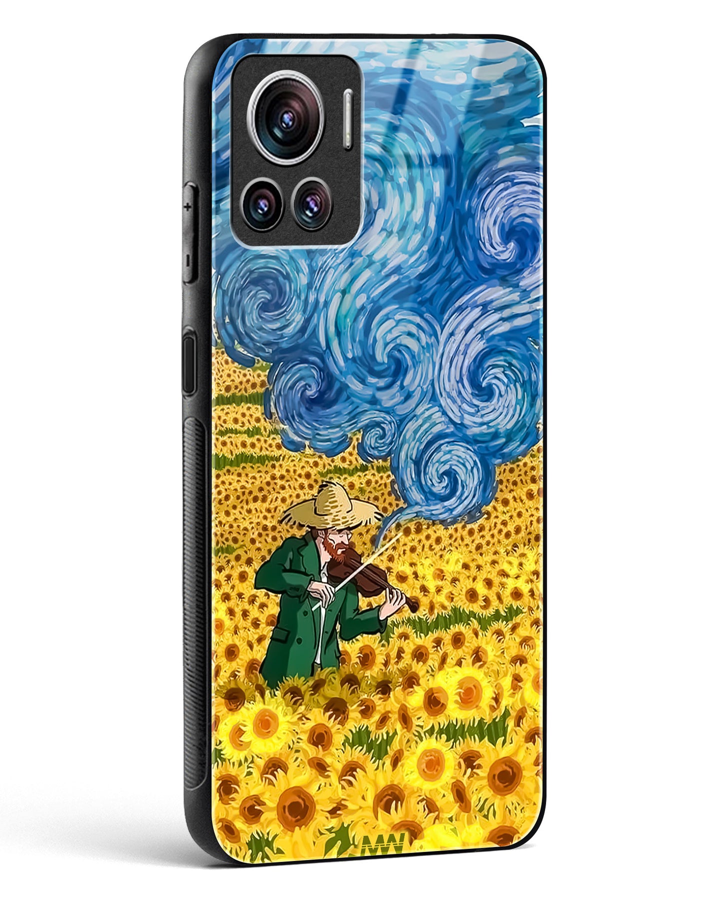 Van Gogh Blossom Art Glass Phone Case-Motorola Edge 30 Ultra