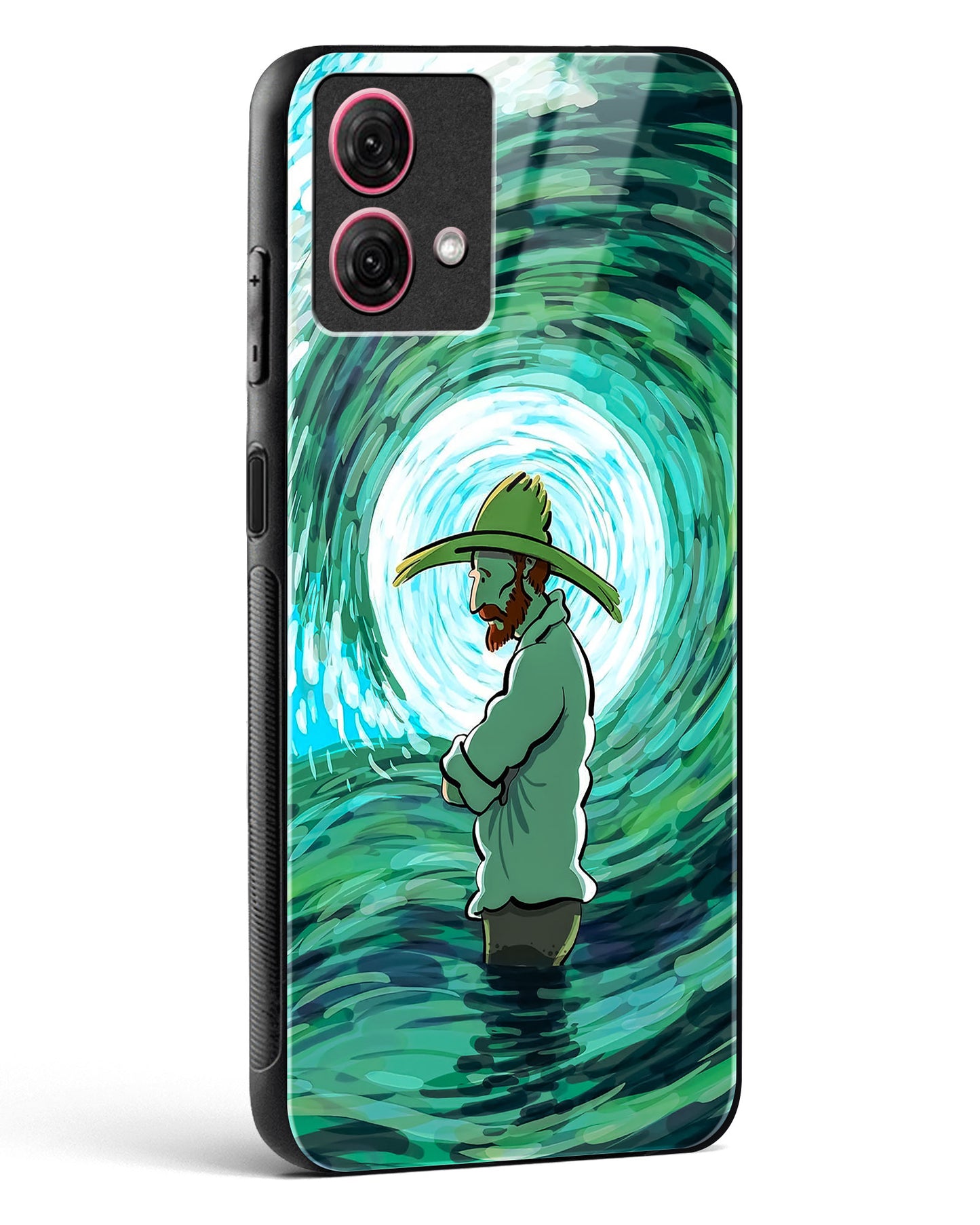 Van Gogh Wave Glass Phone Case-Moto G84 5G