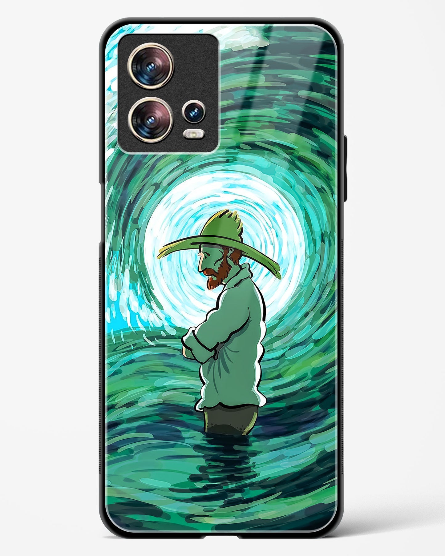 Van Gogh Wave Glass Phone Case-Motorola Edge 30 Fusion