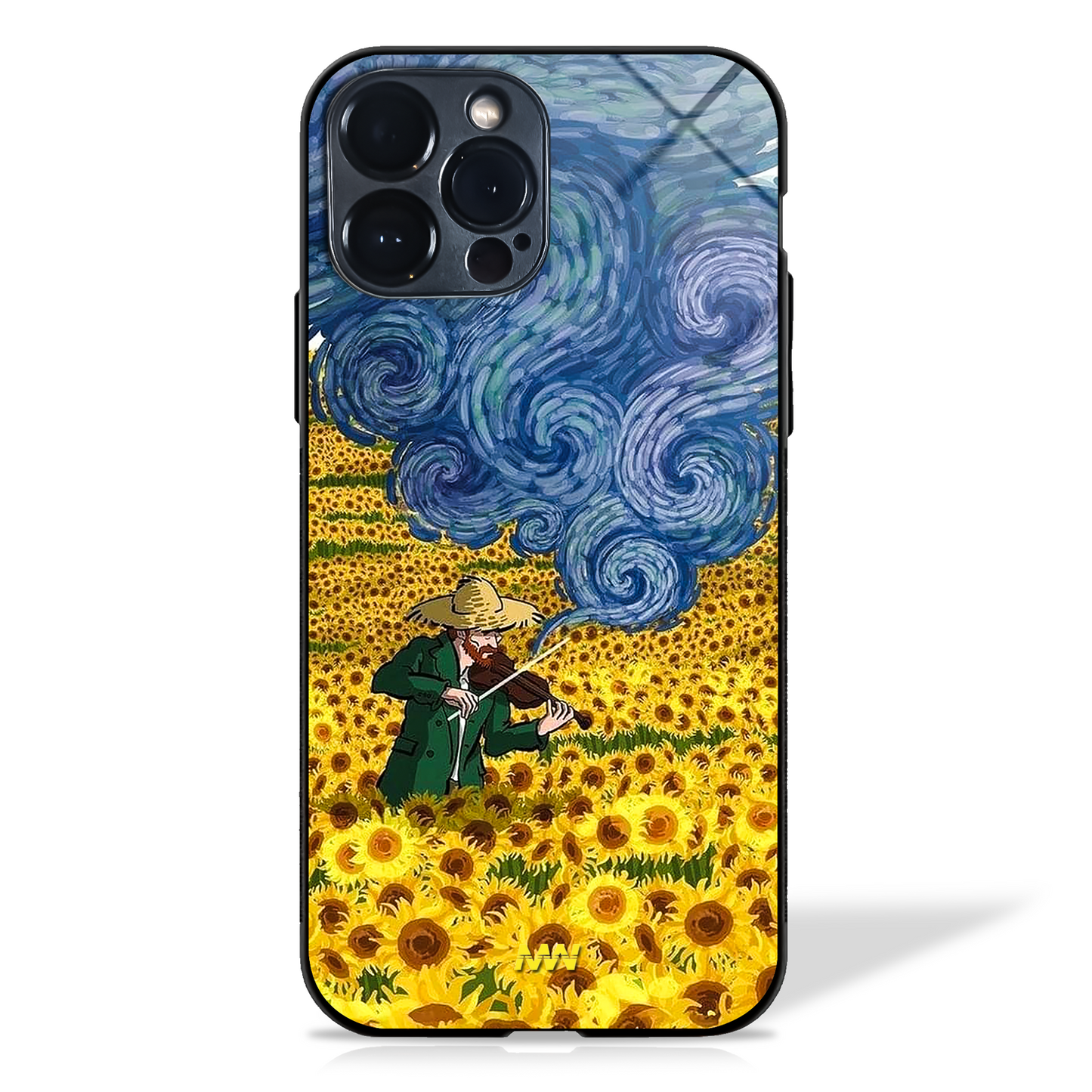 Van Gogh Blossoms Glass Case - - MW Stuffs -