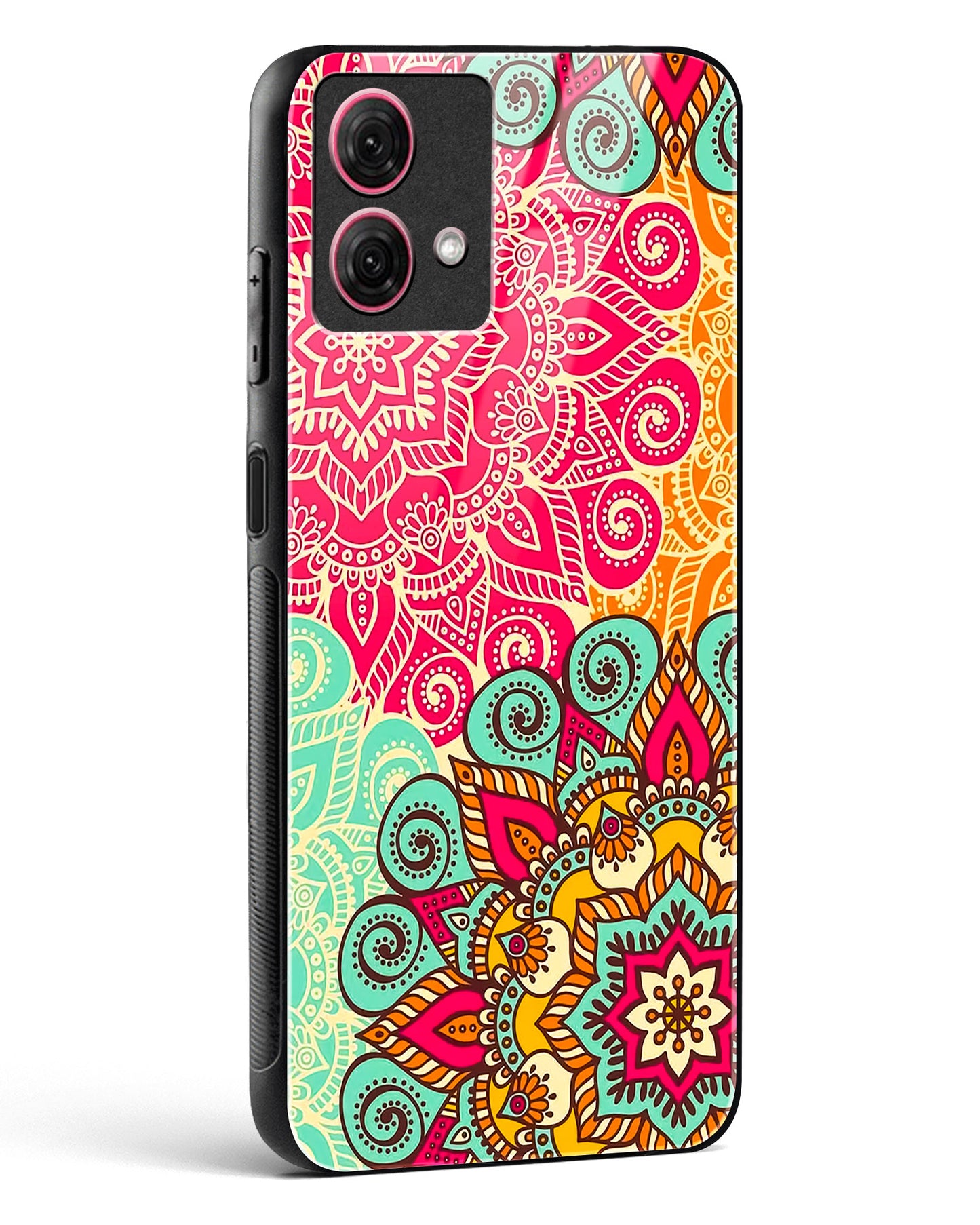 Vibrant Mandala Fusion Glass Phone Case-Moto G84 5G