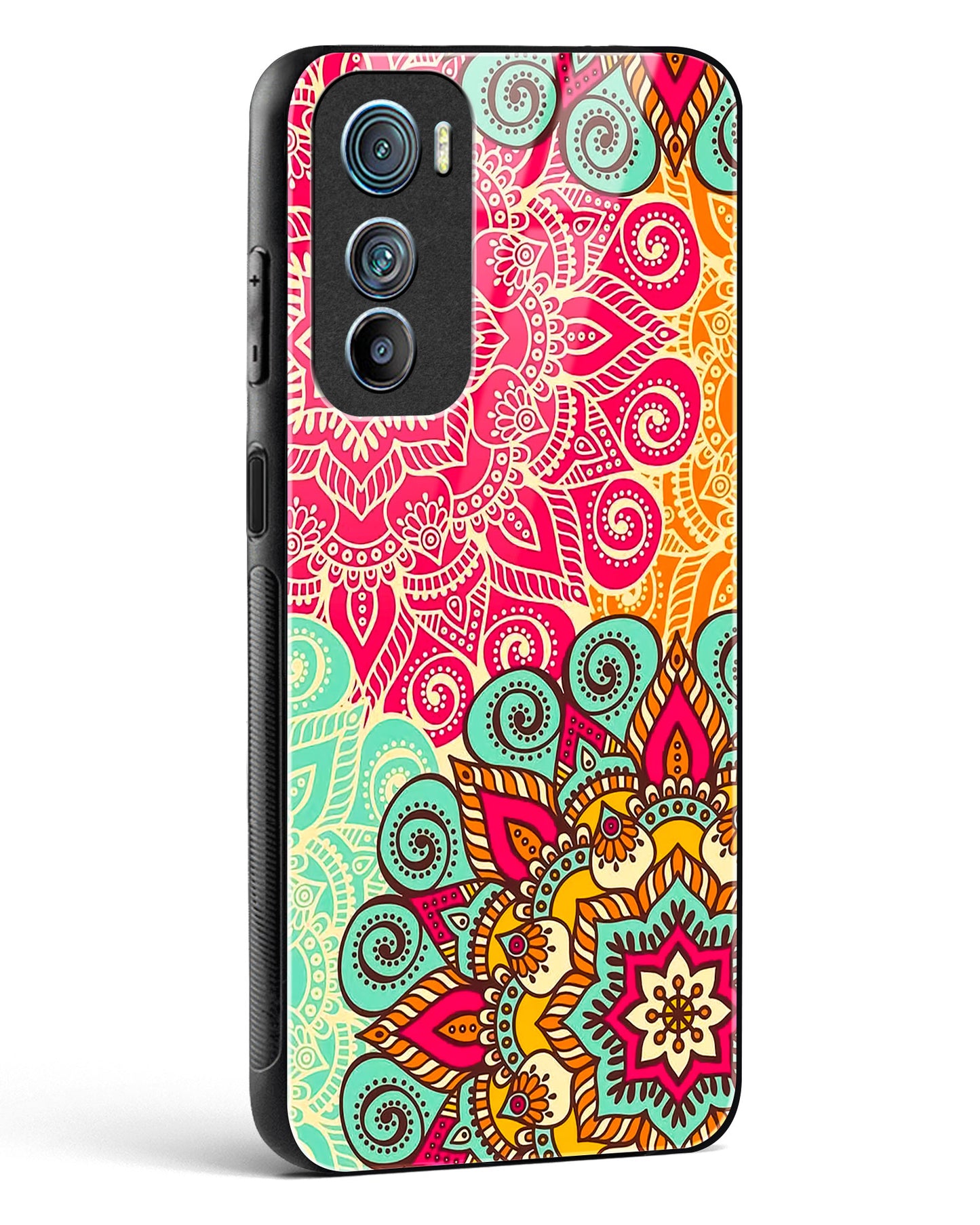 Vibrant Mandala Fusion Glass Phone Case-Motorola Edge 30