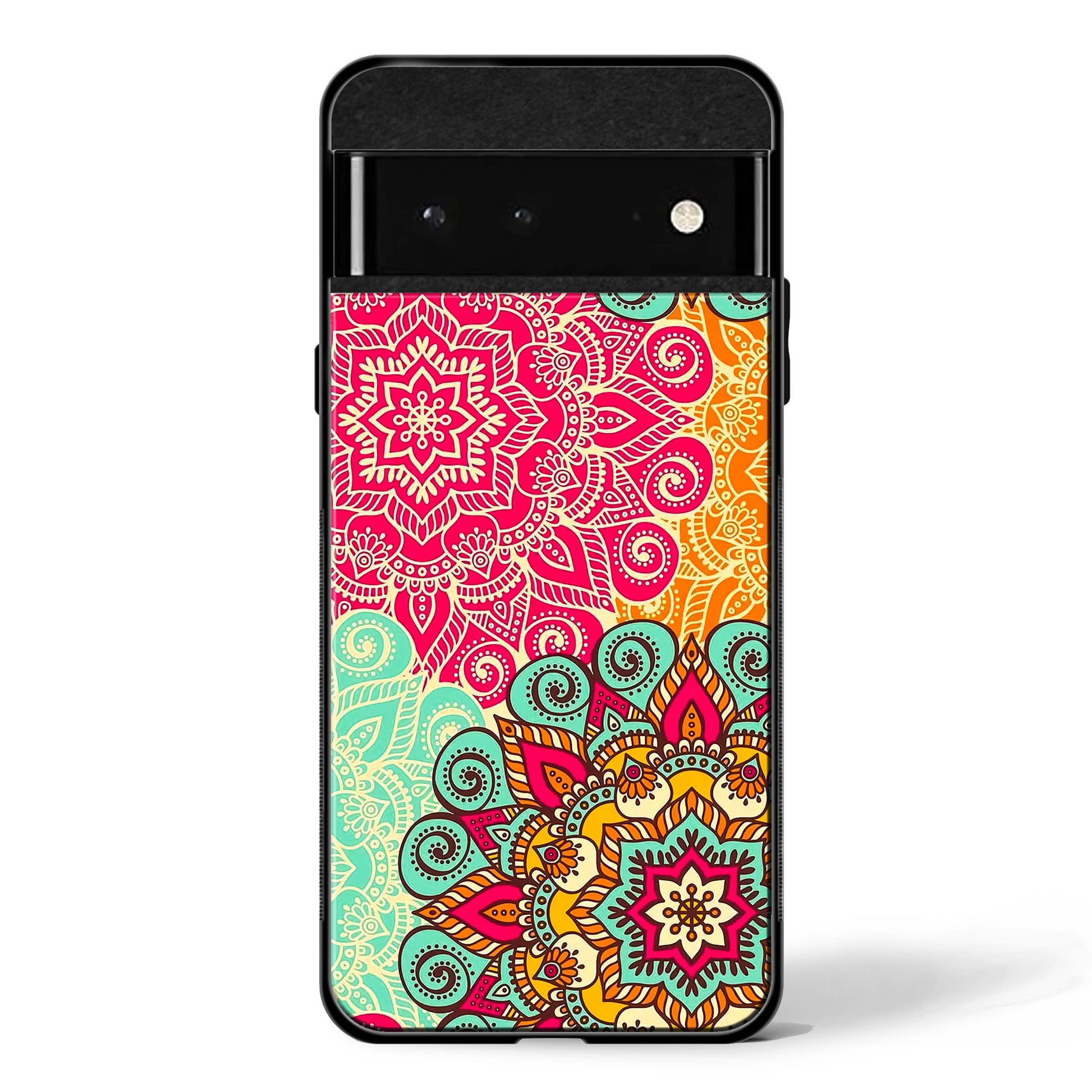 Vibrant Mandala Fusion Google Pixel Glass Phone Case