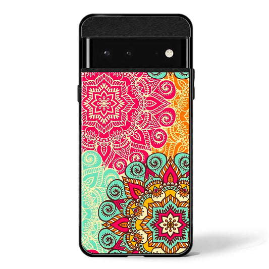 Vibrant Mandala Fusion Google Pixel Glass Phone Case