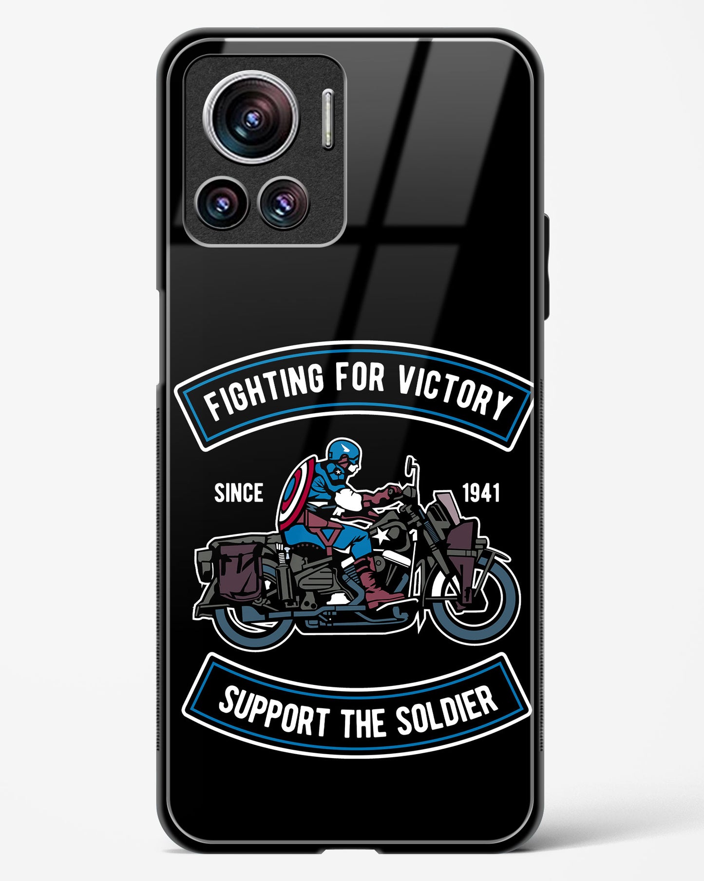 Vintage Heroic Ride Glass Phone Case-Motorola Edge 30 Ultra