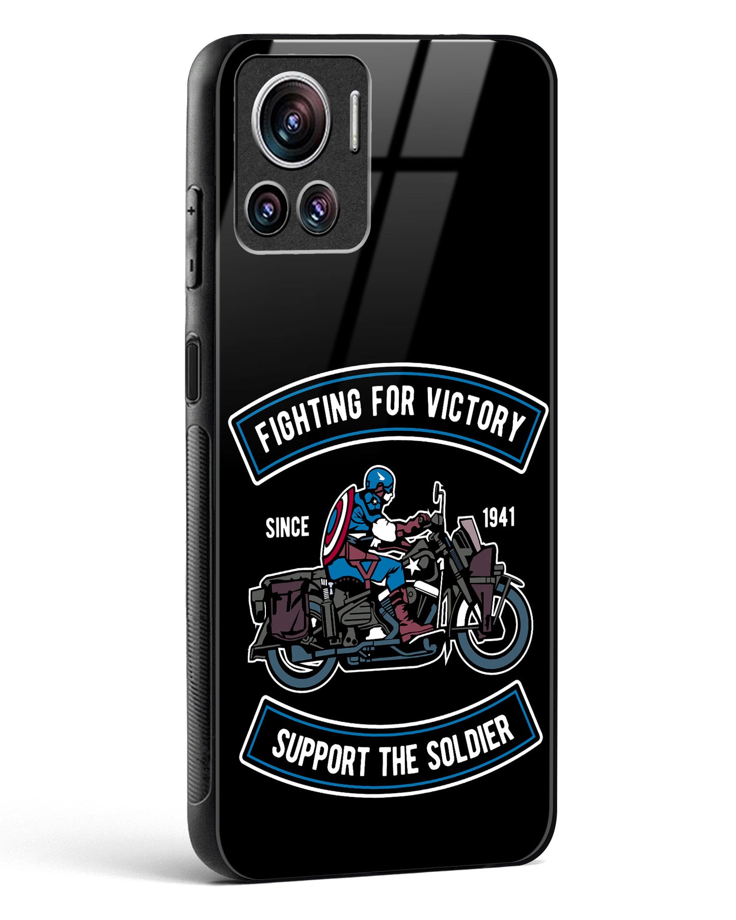 Vintage Heroic Ride Glass Phone Case-Motorola Edge 30 Ultra