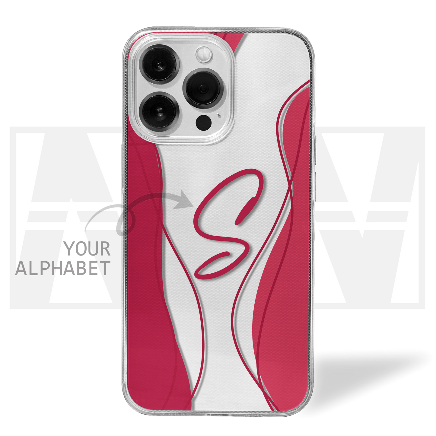 Personalized Letter Clear Silicone Case