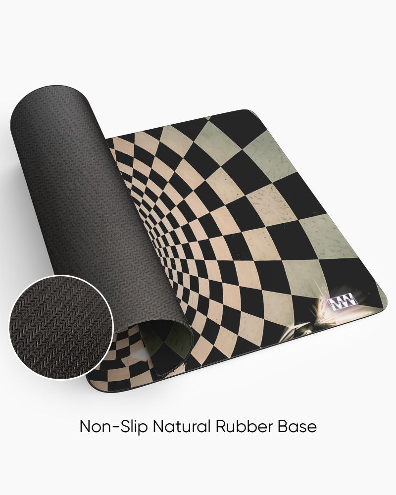 Vortex Flow Dimension Beneath the Grid Deskmat