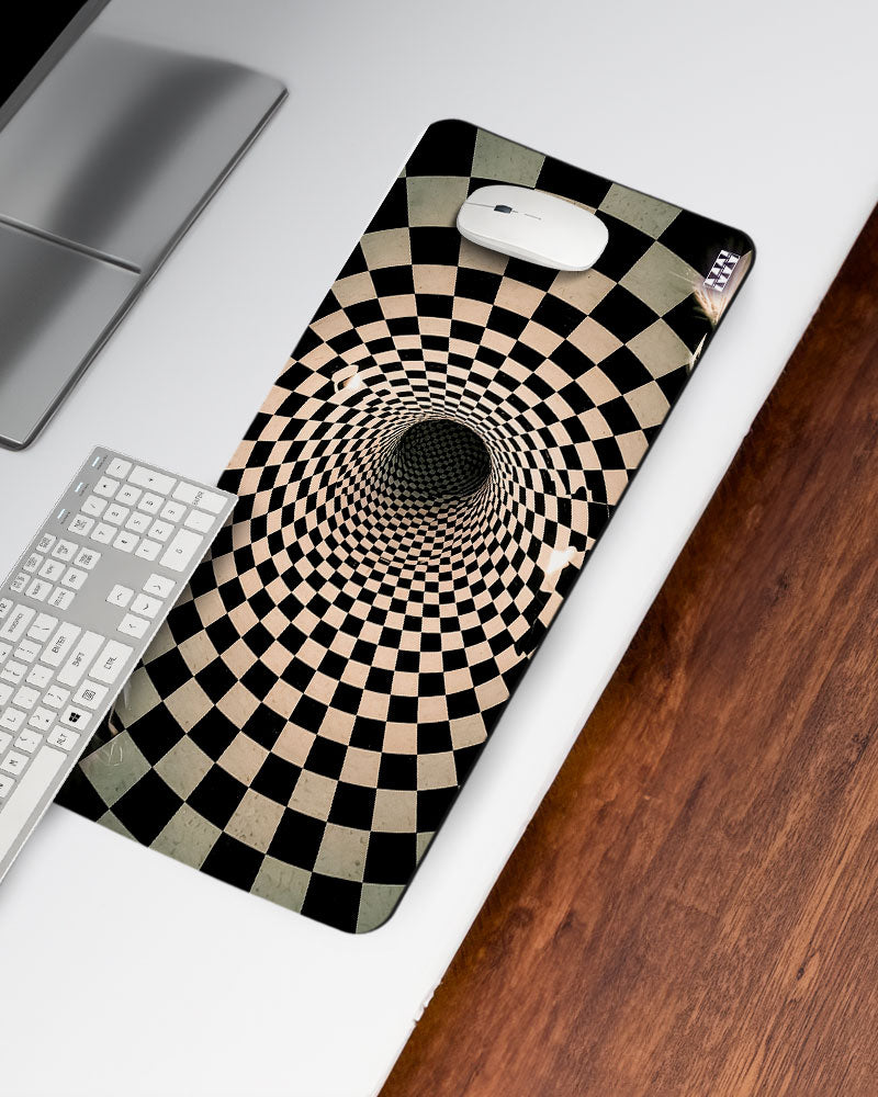 Vortex Flow Dimension Beneath the Grid Deskmat