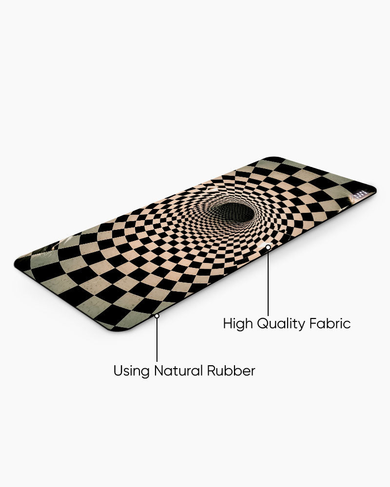 Vortex Flow Dimension Beneath the Grid Deskmat