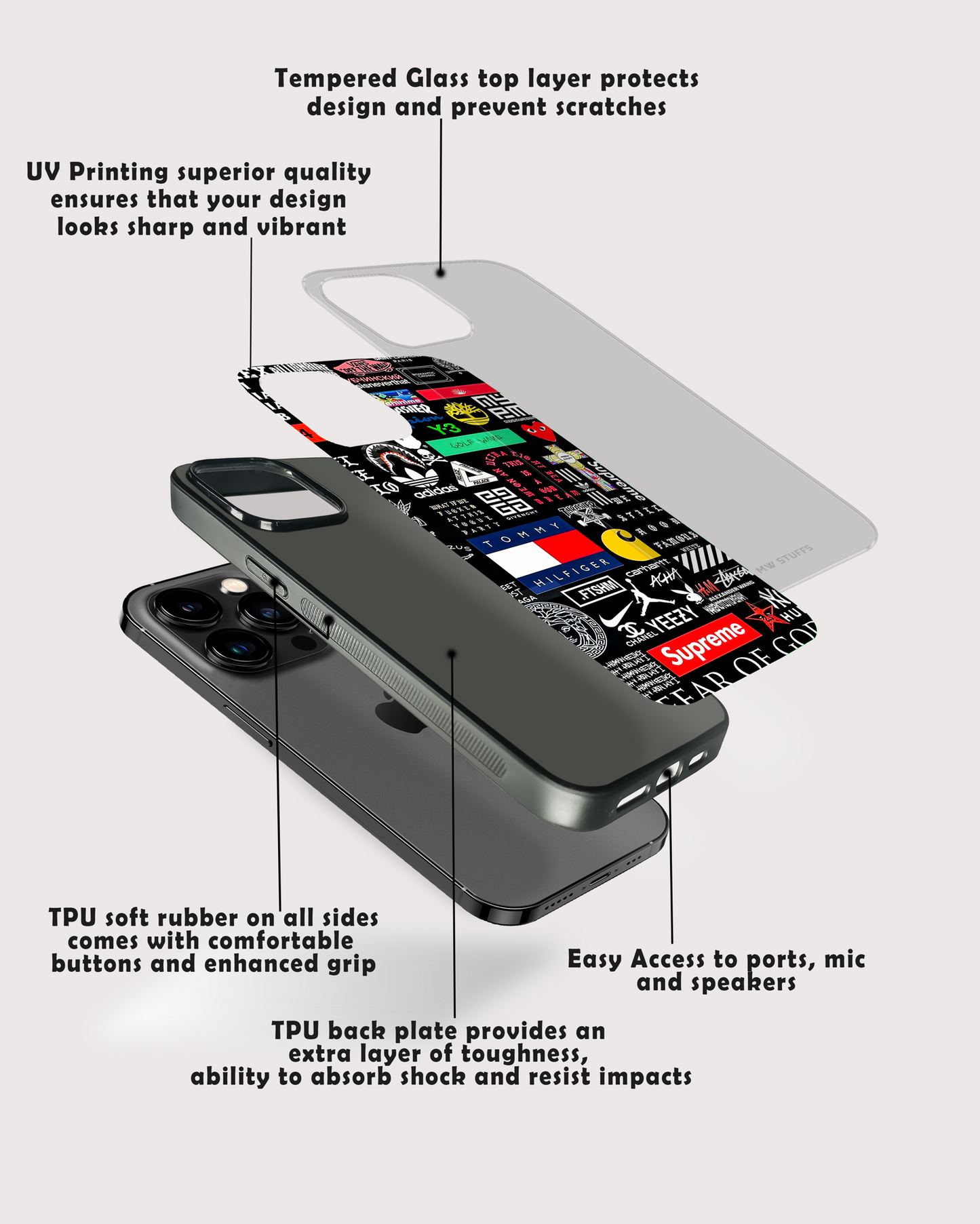 Wall of Brands Premium Glass Case - - MW Stuffs -