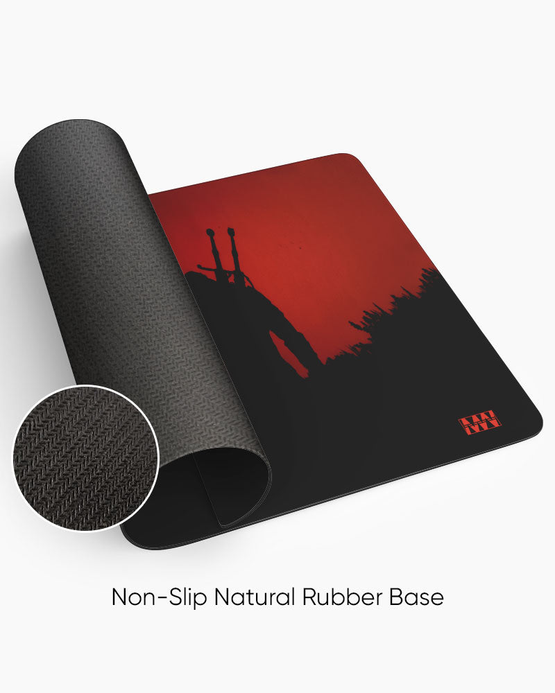 Warrior Sunset Silhouette Deskmat