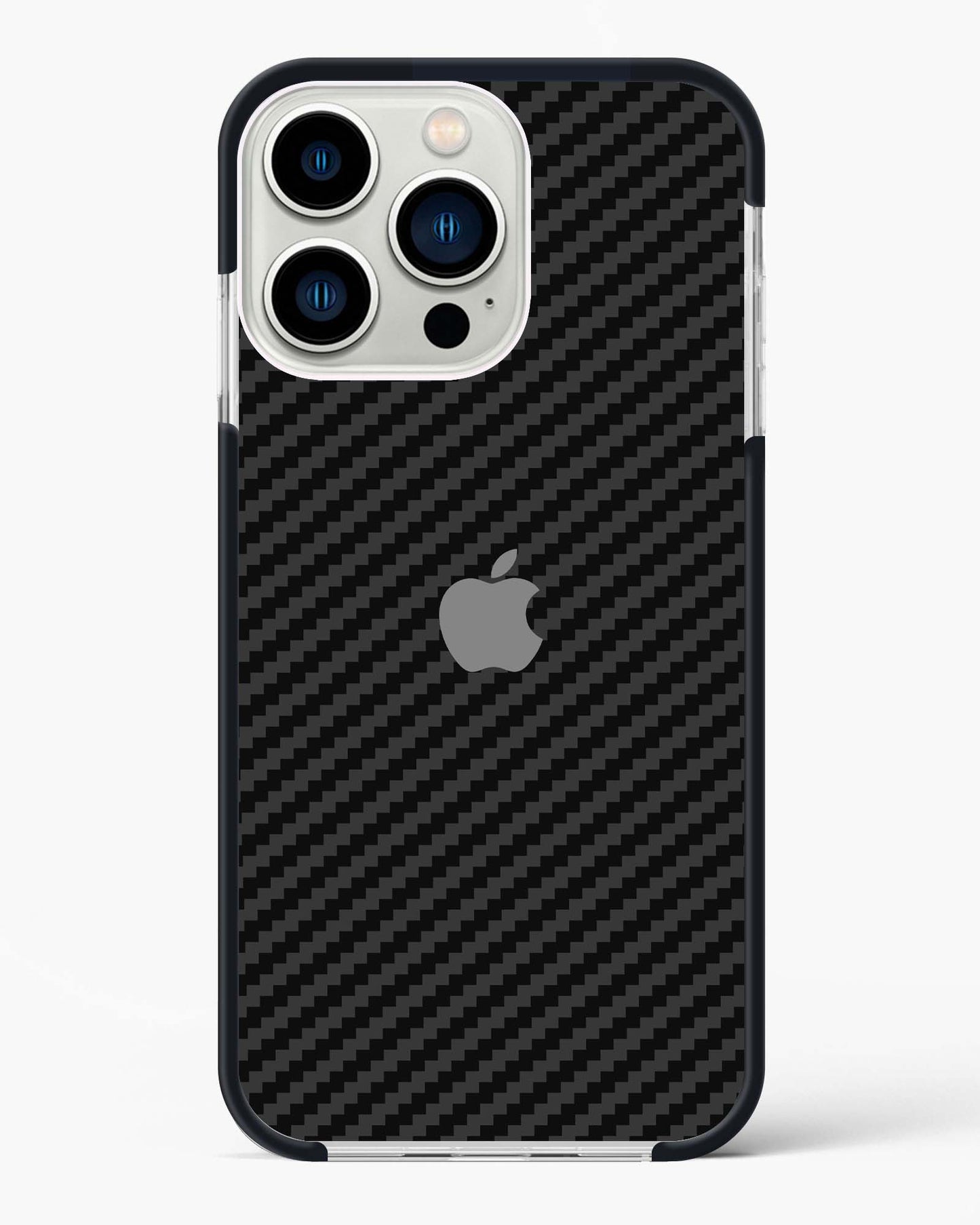 White Carbon Pattern Impact Drop Protection Case