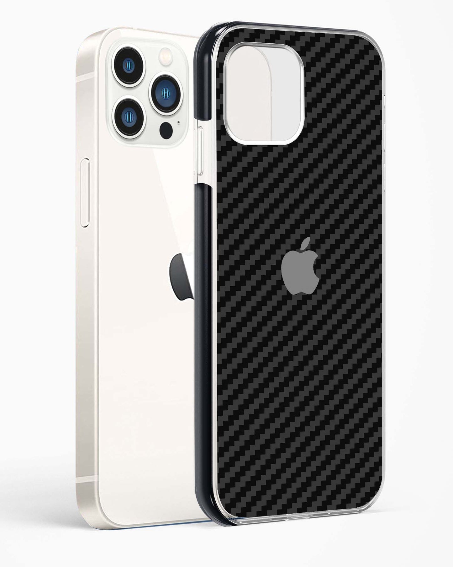White Carbon Pattern Impact Drop Protection Case