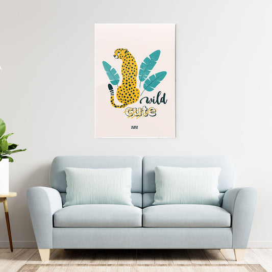 Wild Cute Cheetah Metal-Poster