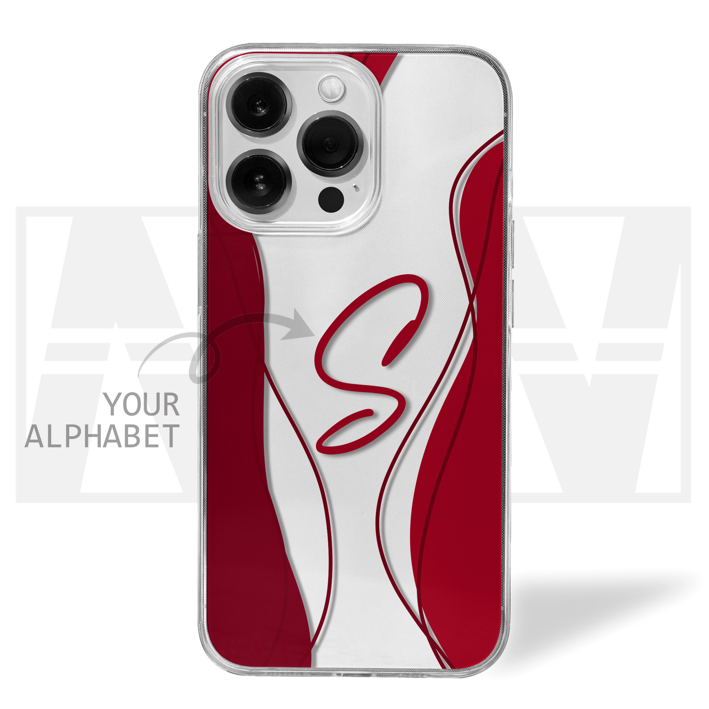 Personalized Letter Clear Silicone Case