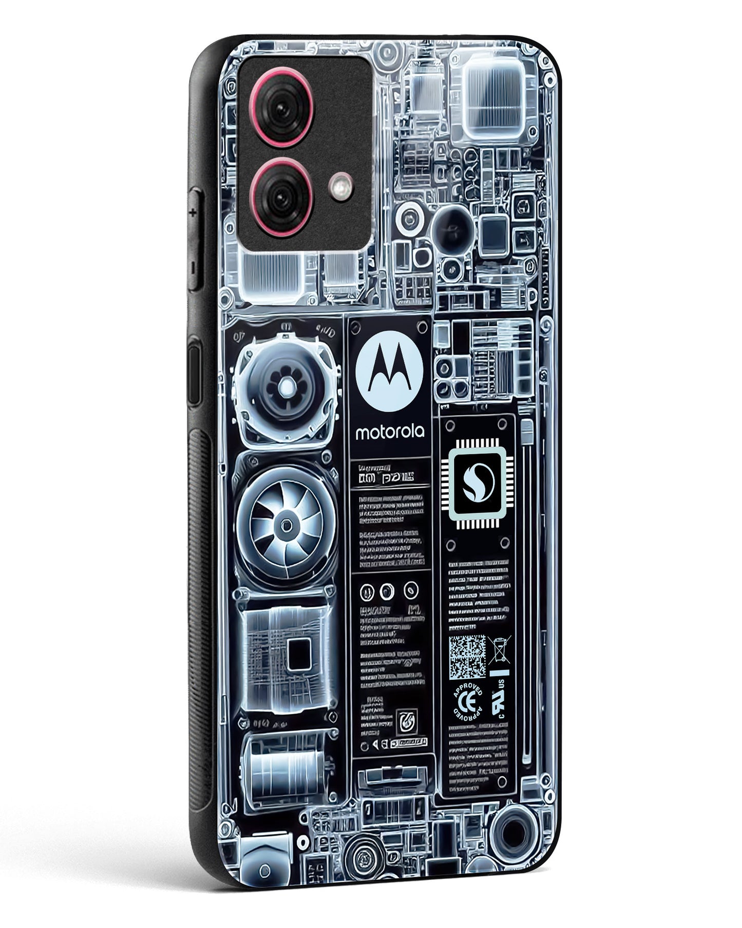 X-ray Vision Circuit Glass Phone Case-Moto G84 5G