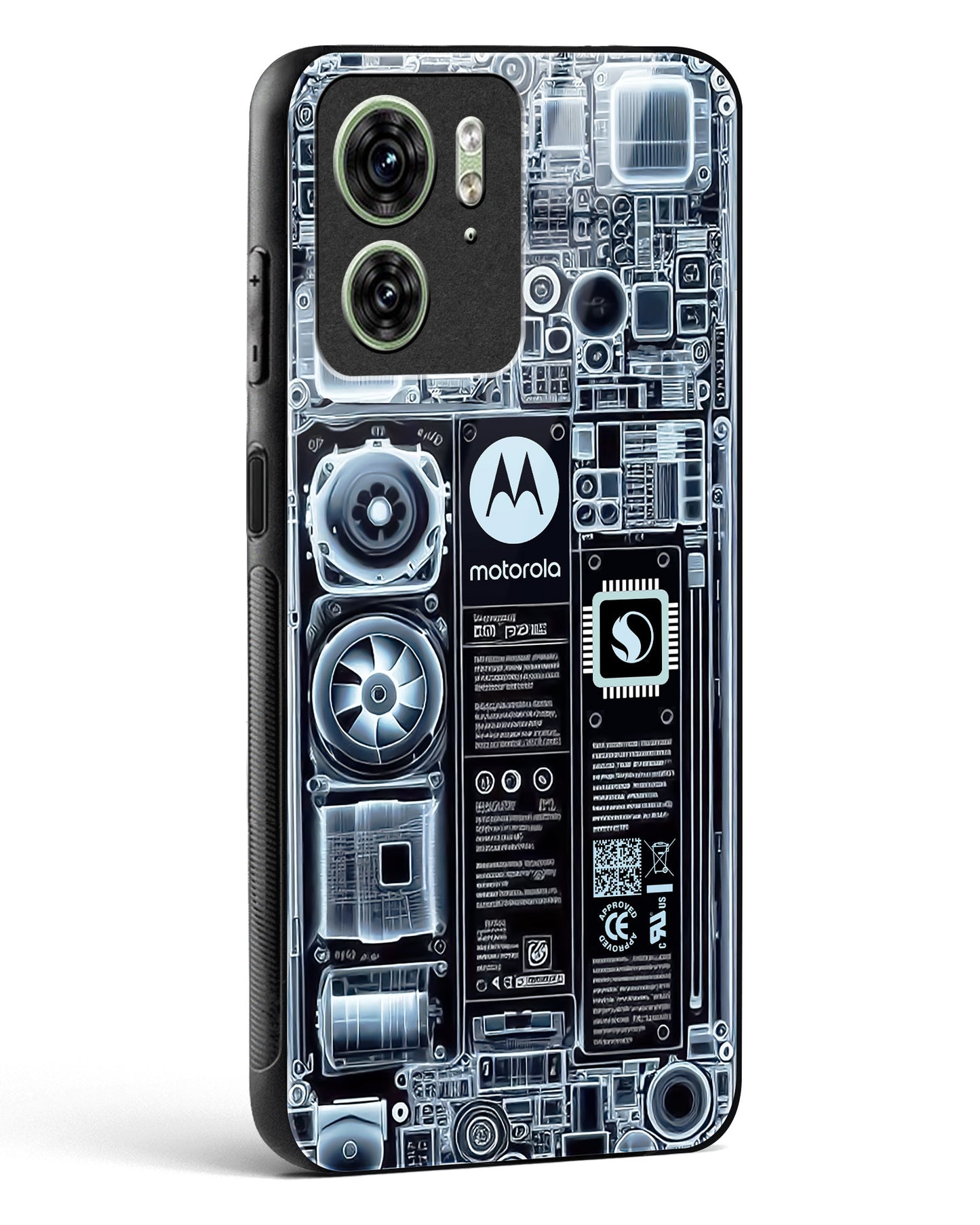 X-ray Vision Circuit Glass Phone Case-Motorola Edge 40
