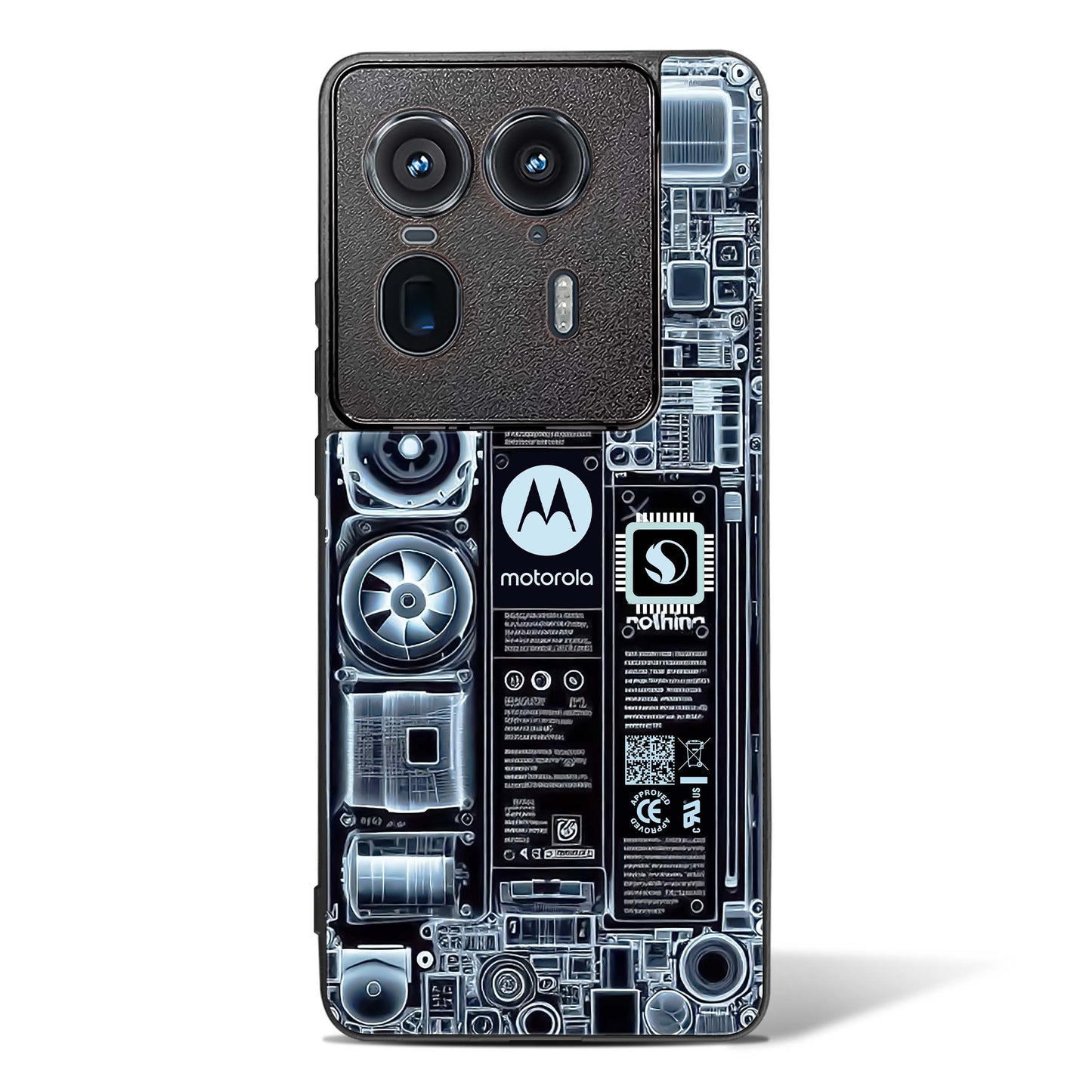 X-ray Vision Circuit Glass Phone Case-Motorola Edge 50 Ultra